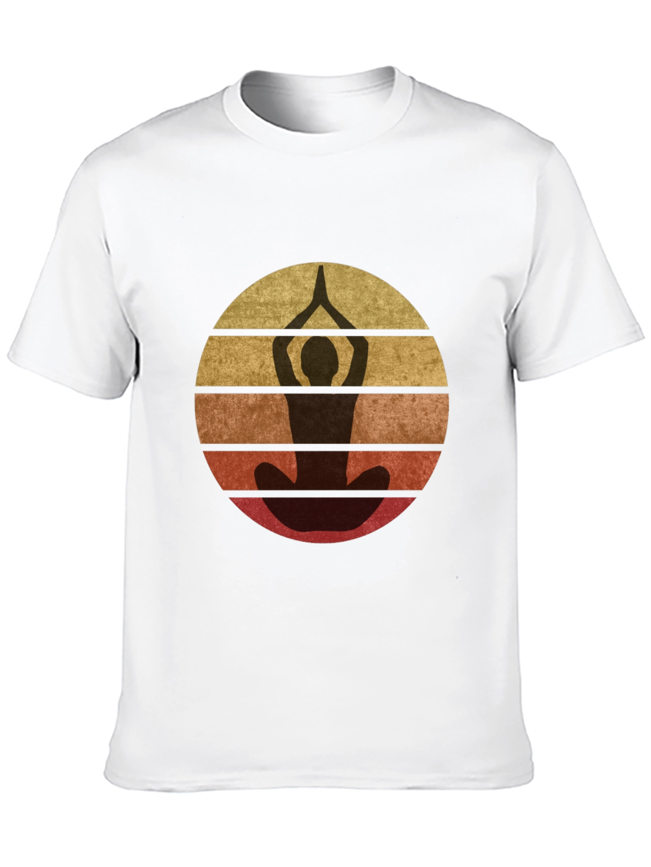 Retro Yoga Pose Graphic T-Shirt - Unisex Black Tee