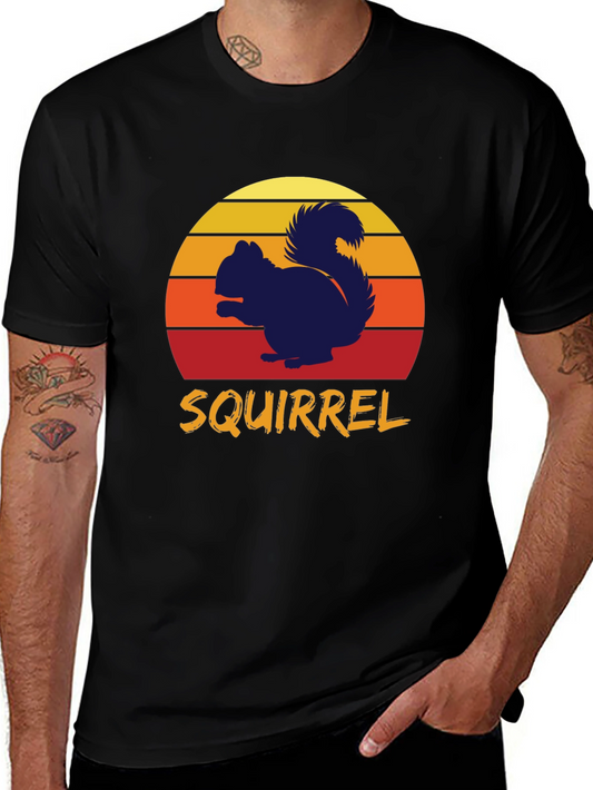 Retro Squirrel T-Shirt - Nature Lover Tee