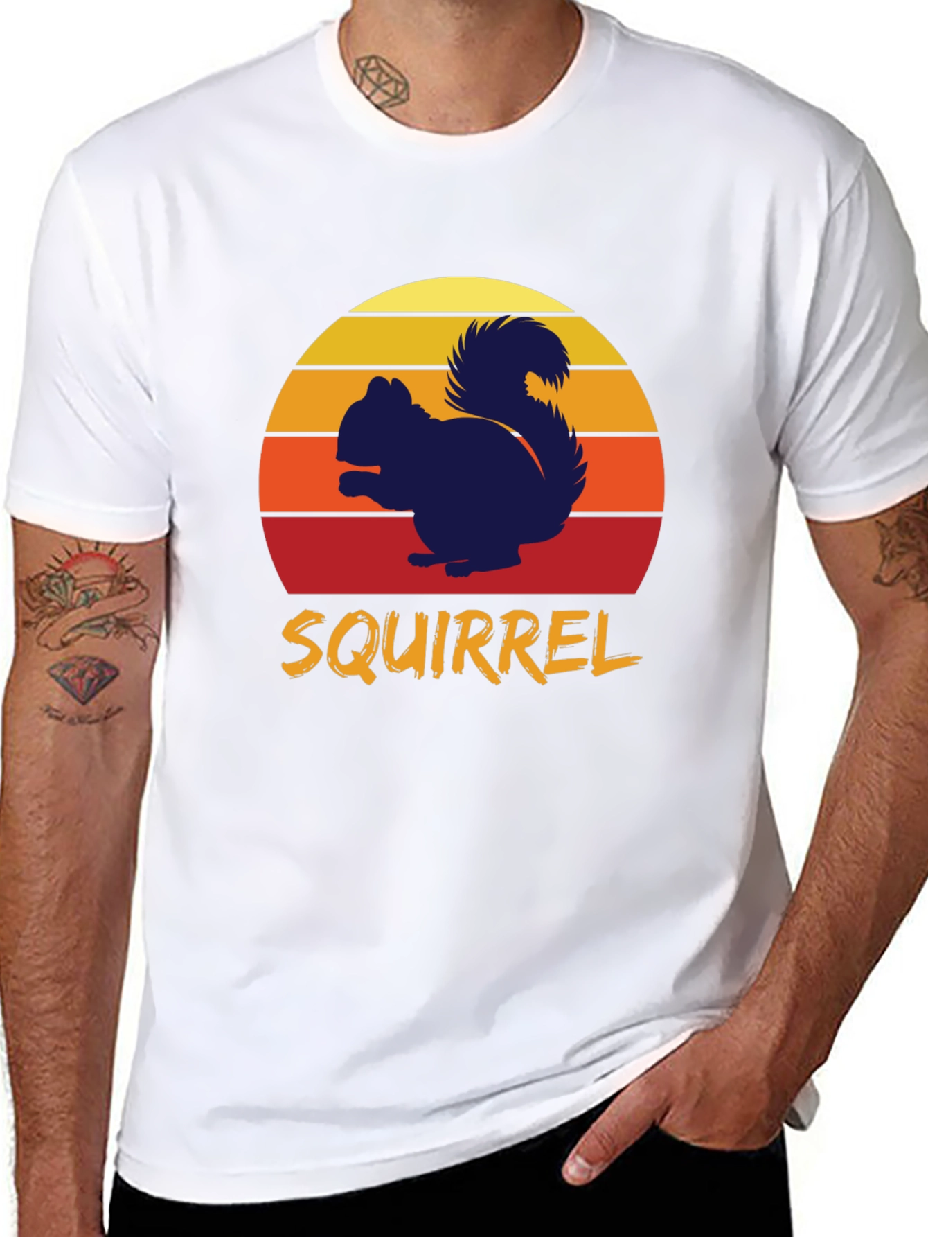 Retro Squirrel T-Shirt - Nature Lover Tee