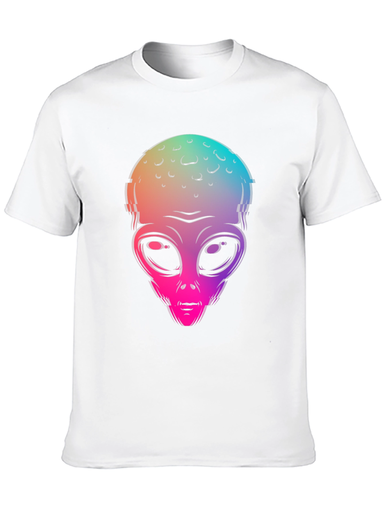 Alien Head Graphic Print Black T-Shirt