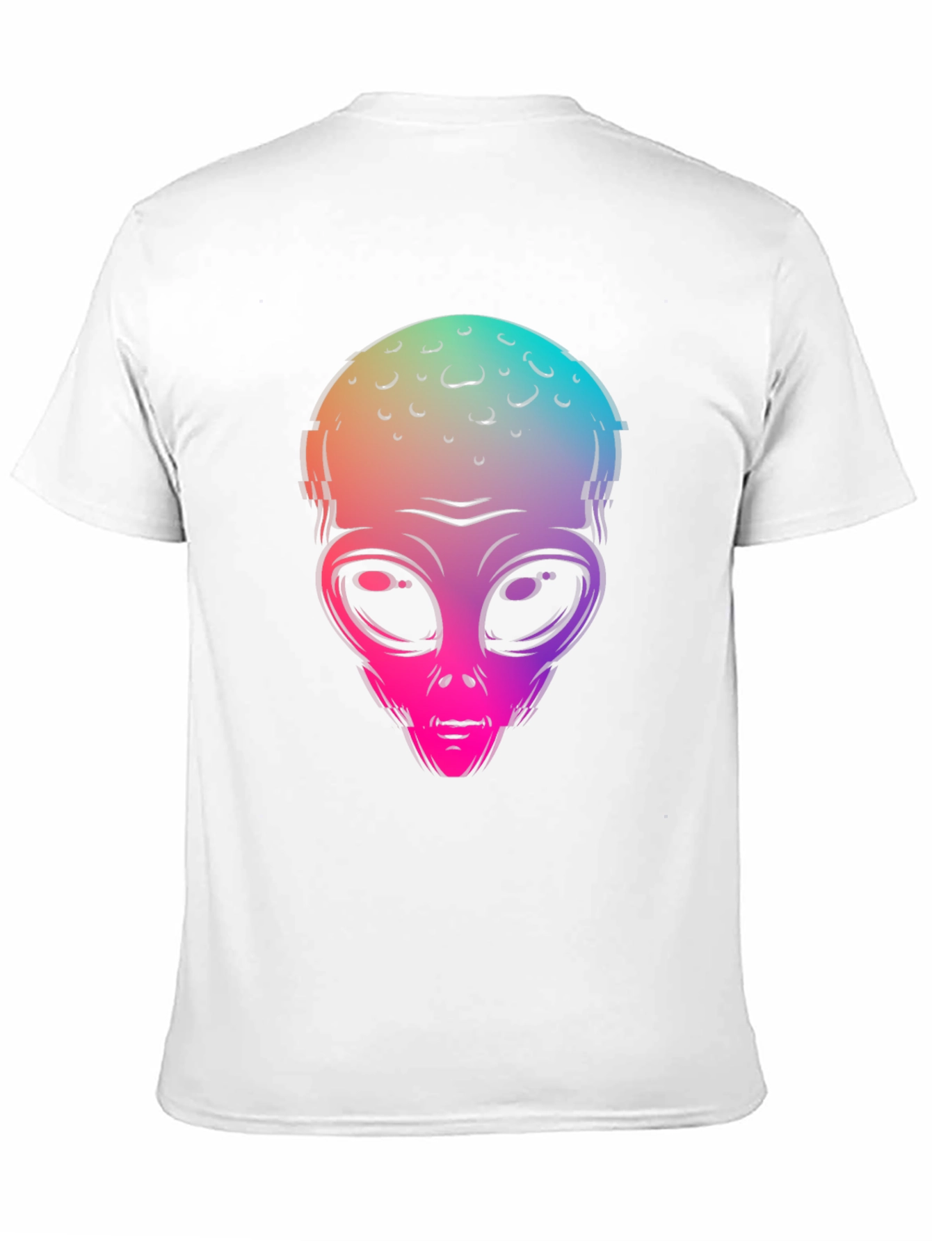 Alien Head Graphic Print Black T-Shirt