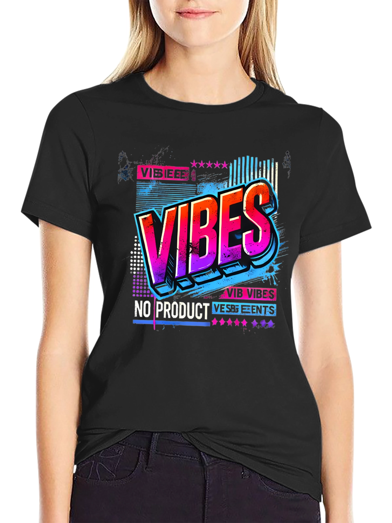 Vibes Graphic Tee - Retro Design