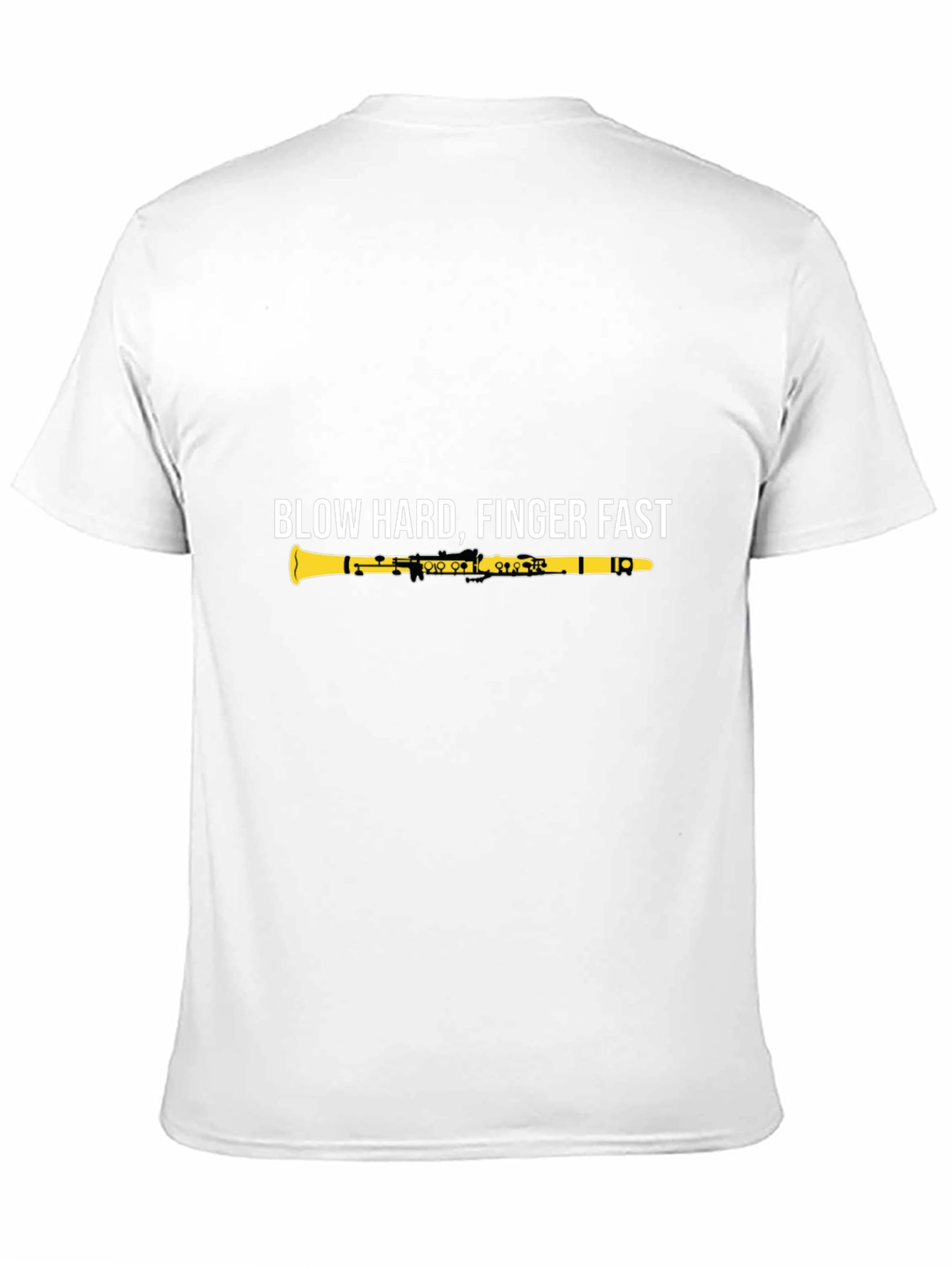 Blow Hard Finger Fast Clarinet Graphic Tee