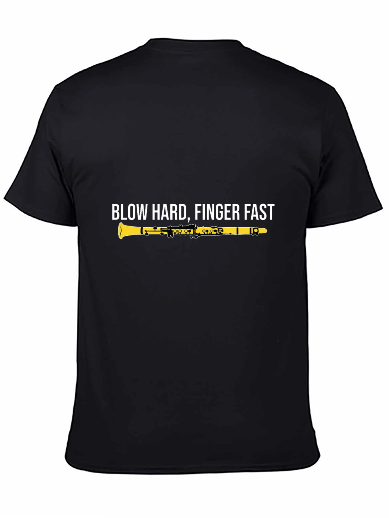 Blow Hard Finger Fast Clarinet Graphic Tee