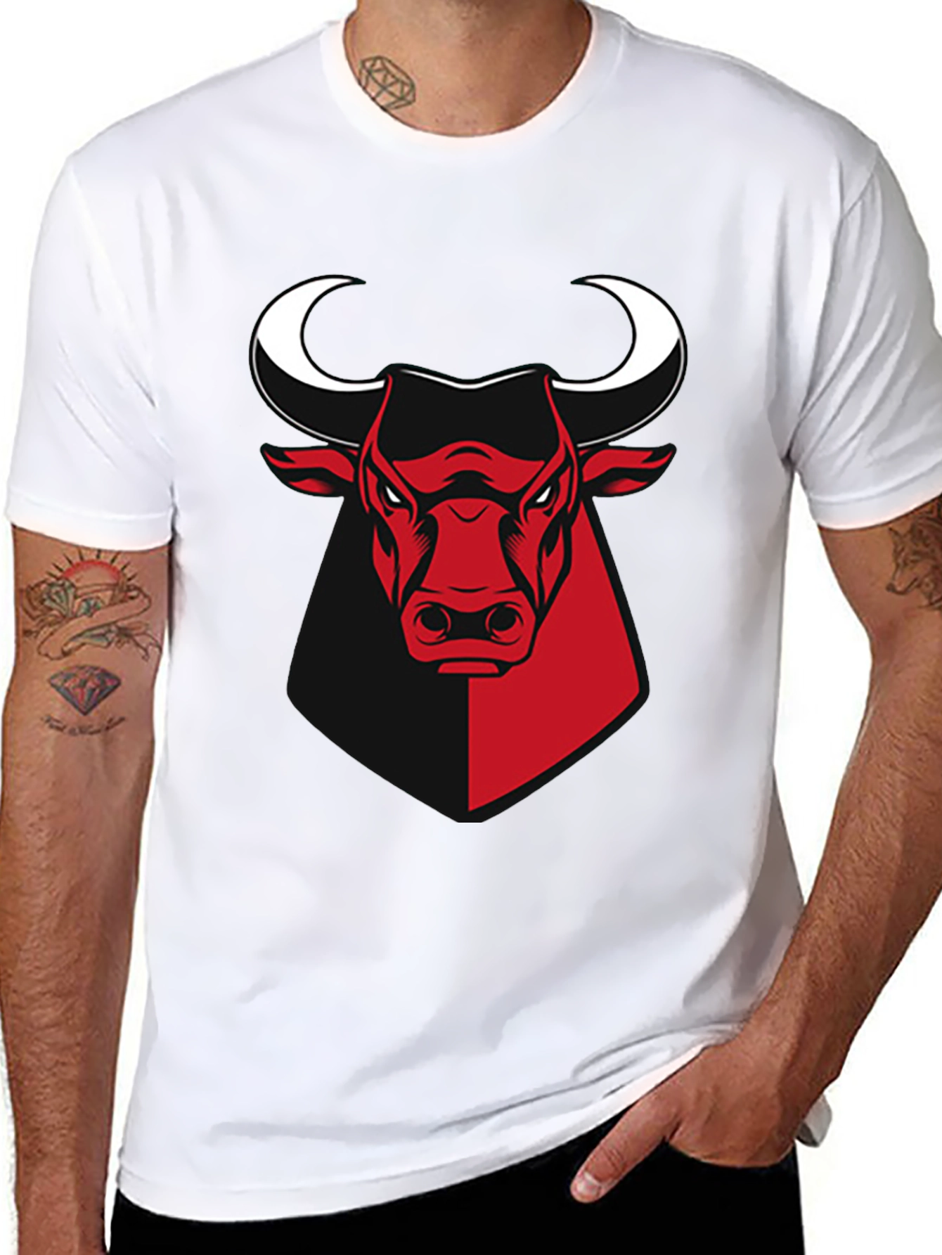 Chicago Bulls Graphic T-Shirt - Red & Black