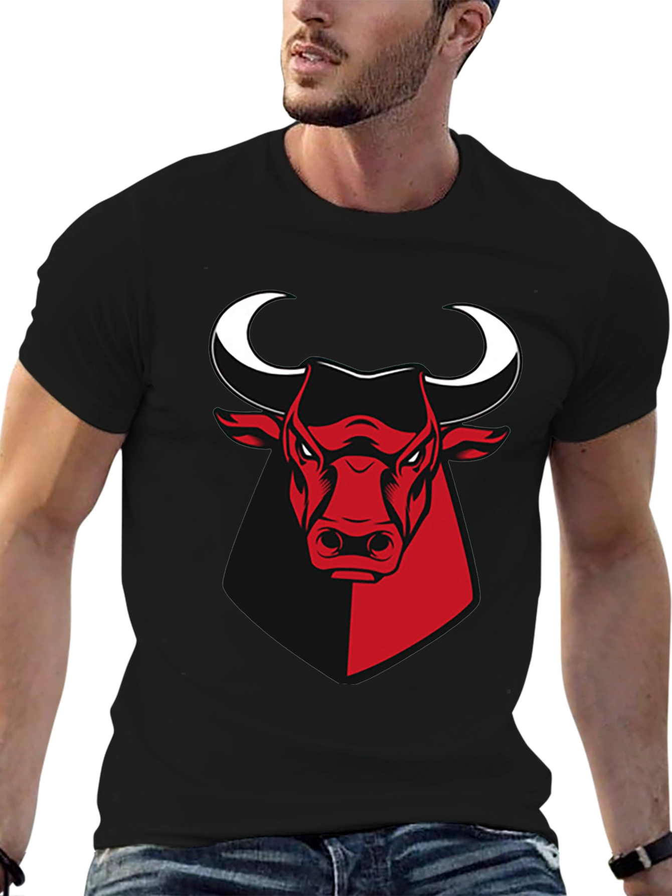 Chicago Bulls Graphic T-Shirt - Red & Black