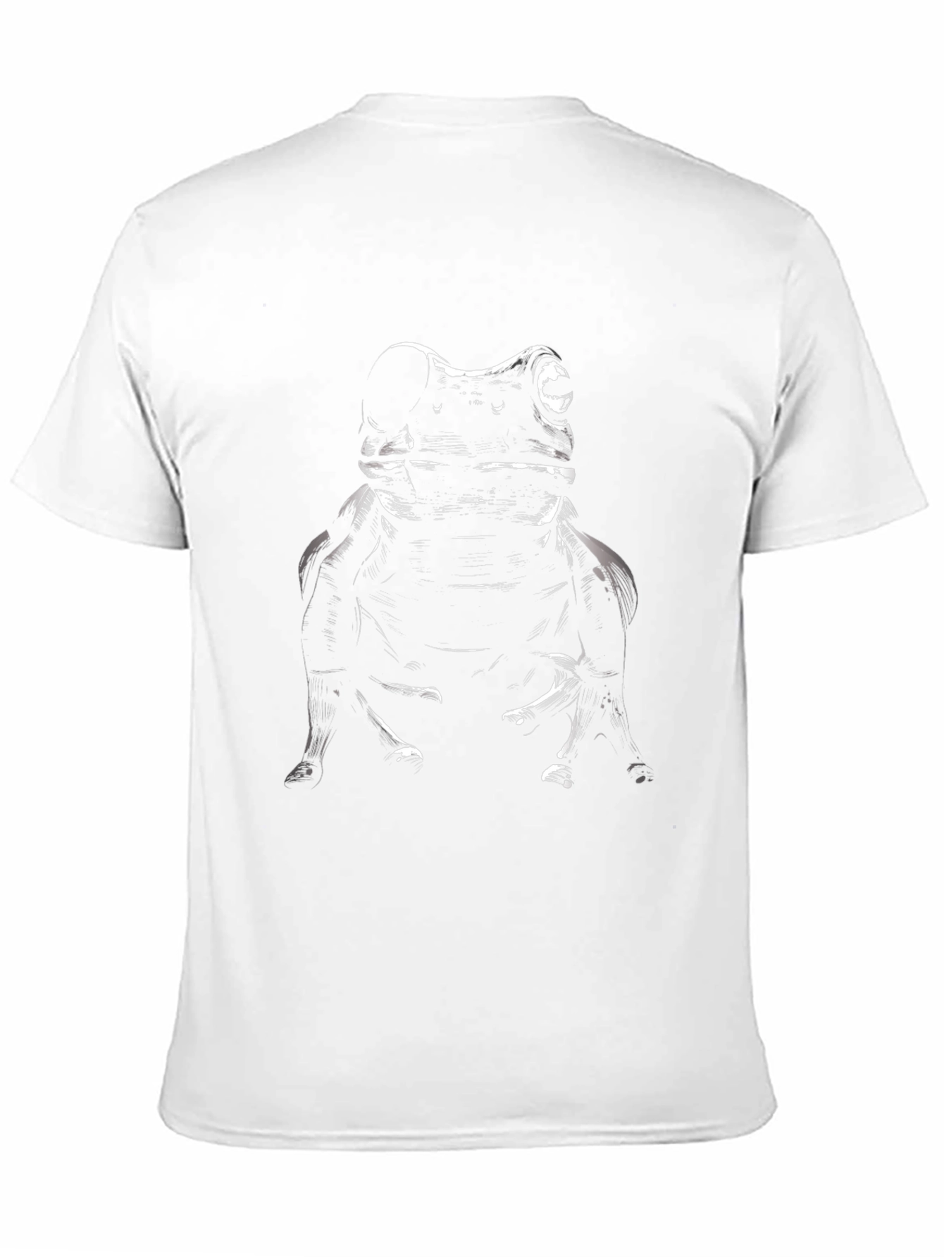 Black T-Shirt with Abstract Frog Print