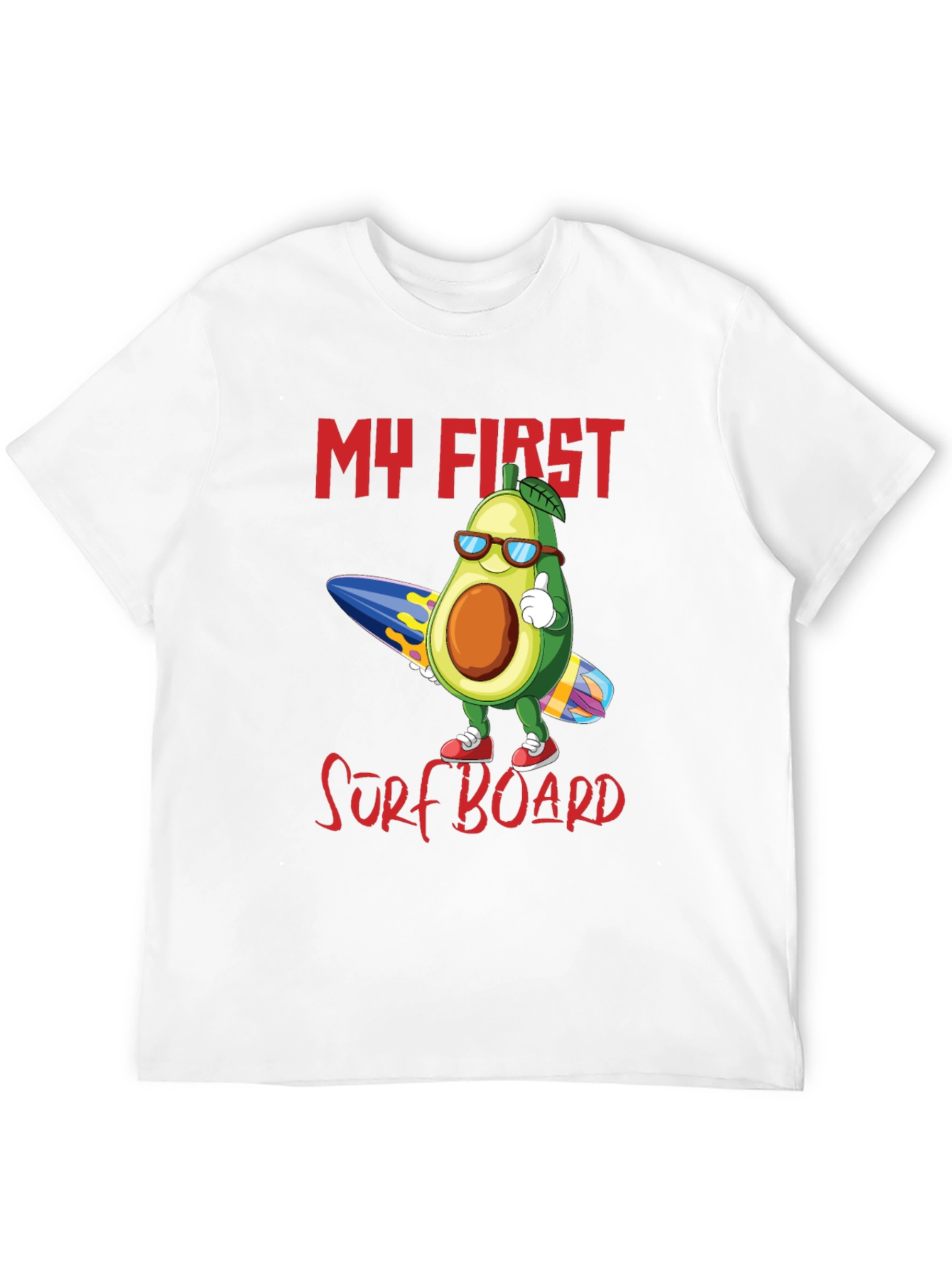 My First Surfboard Avocado Graphic Tee
