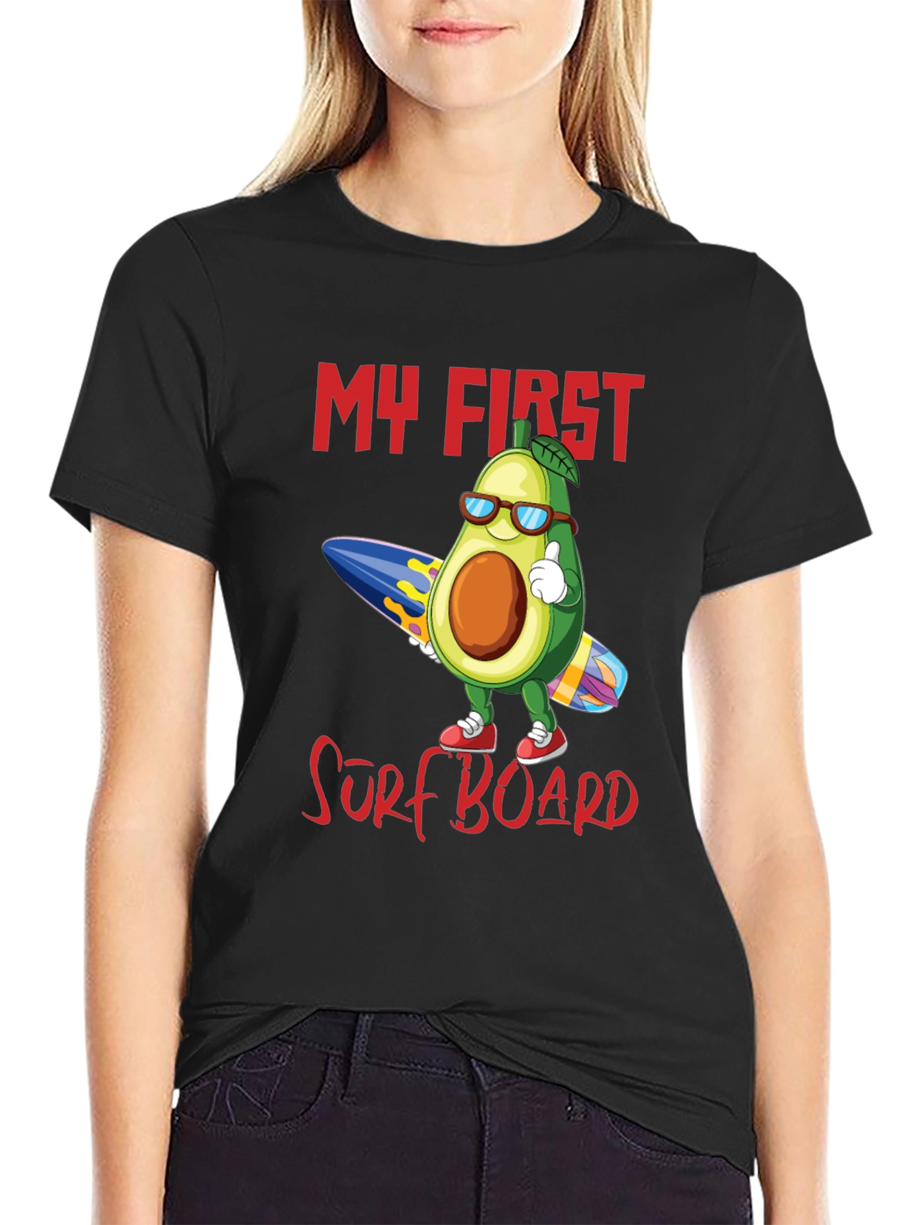 My First Surfboard Avocado Graphic Tee