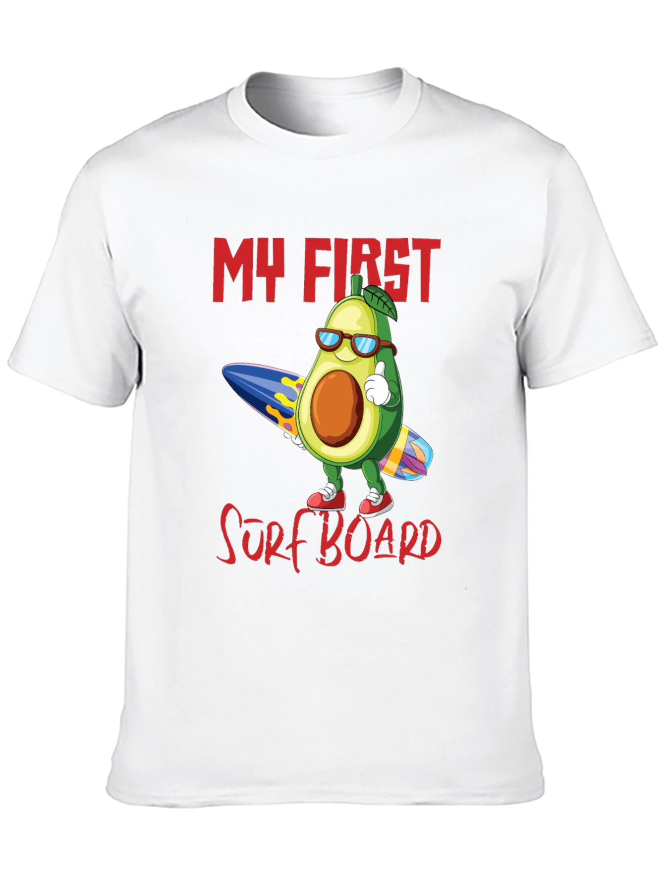 My First Surfboard Avocado Graphic Tee