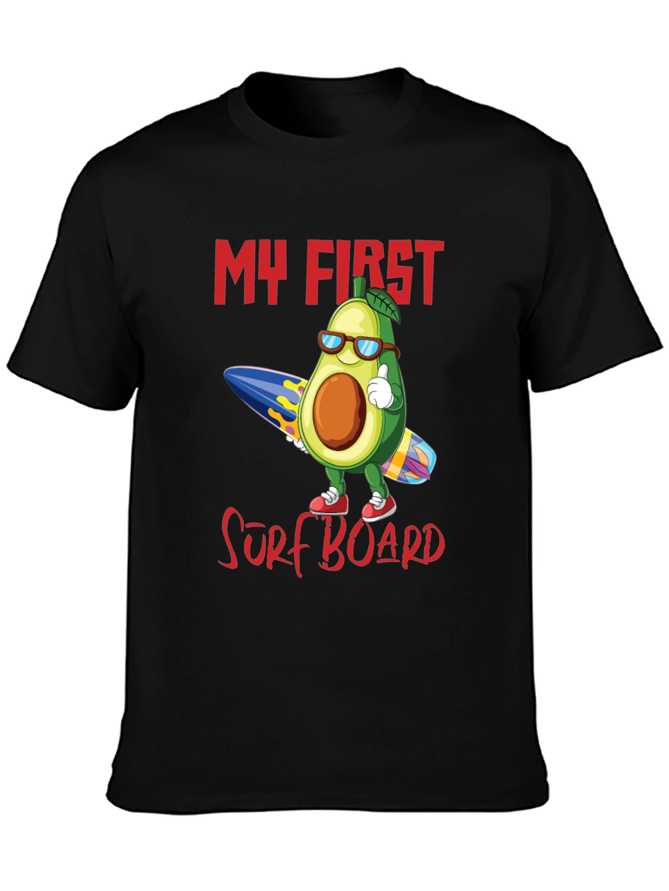 My First Surfboard Avocado Graphic Tee