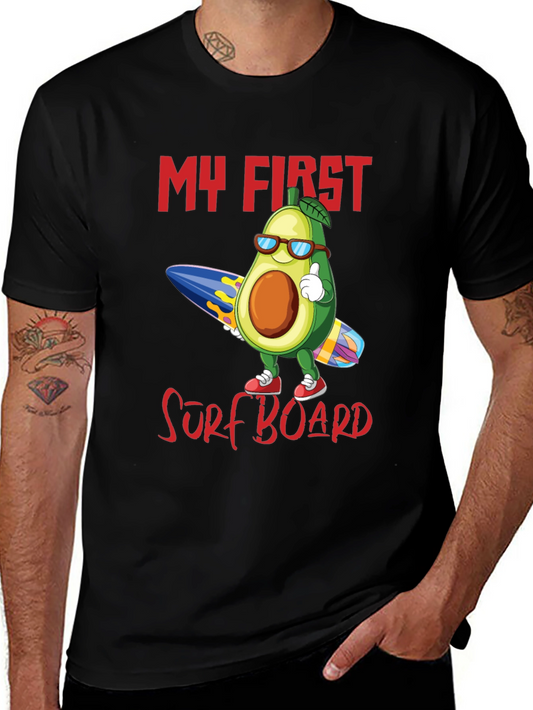 My First Surfboard Avocado Graphic Tee