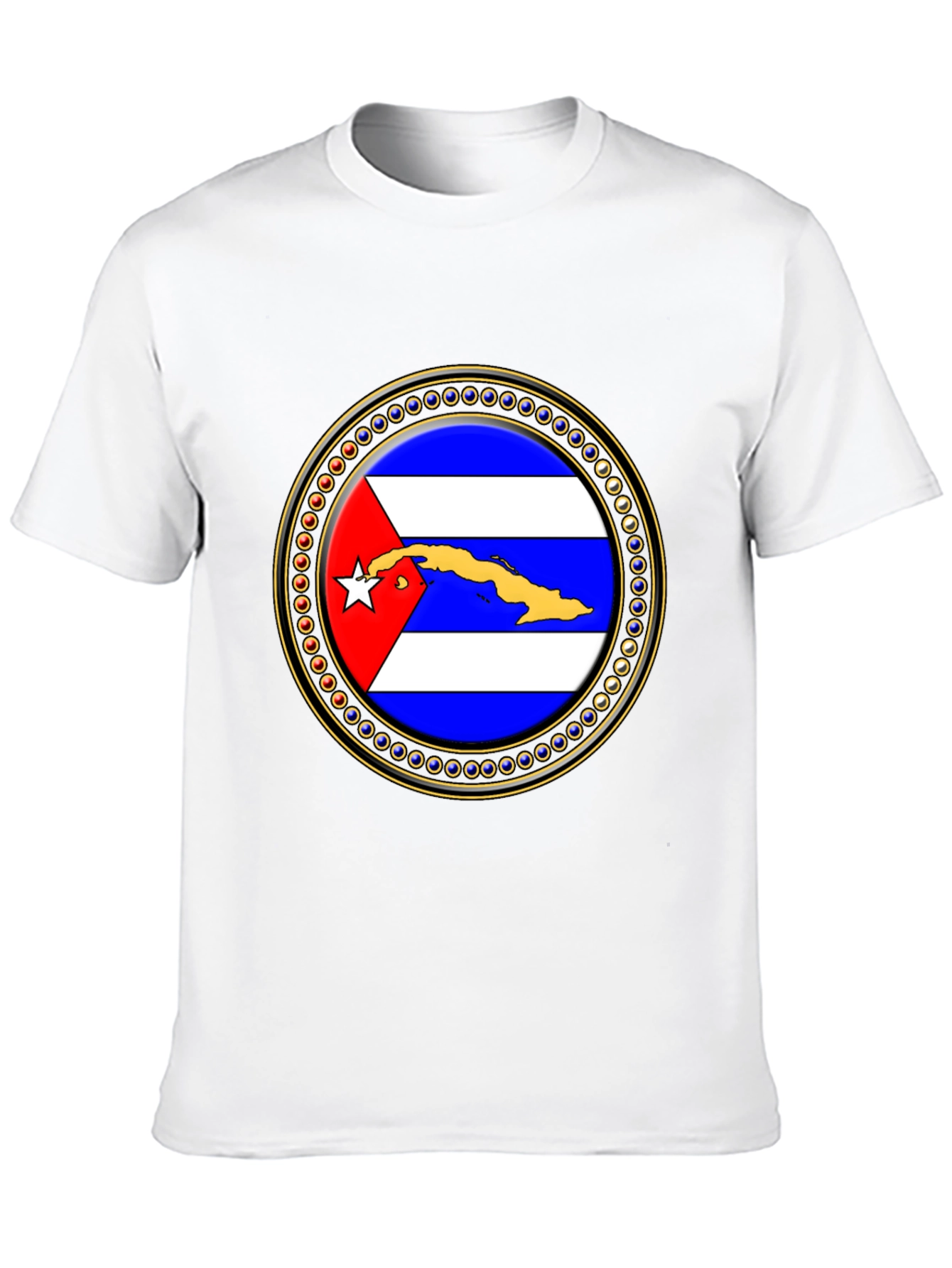 Cuba Flag Emblem Graphic T-Shirt
