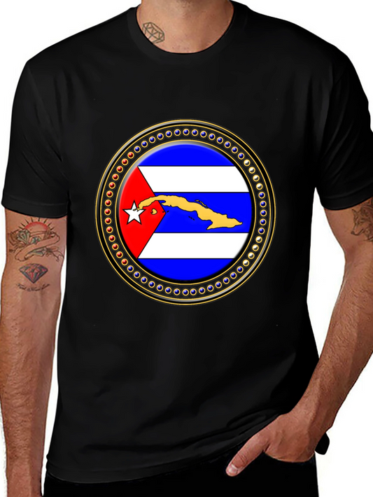 Cuba Flag Emblem Graphic T-Shirt