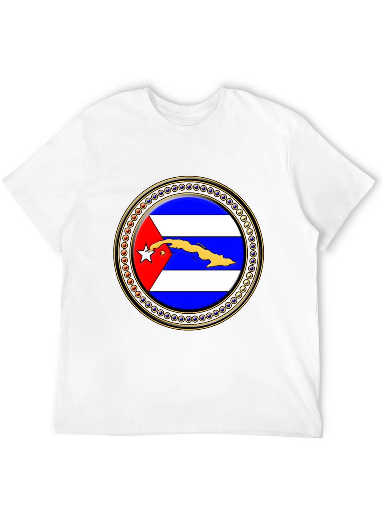 Cuba Flag Emblem Graphic T-Shirt