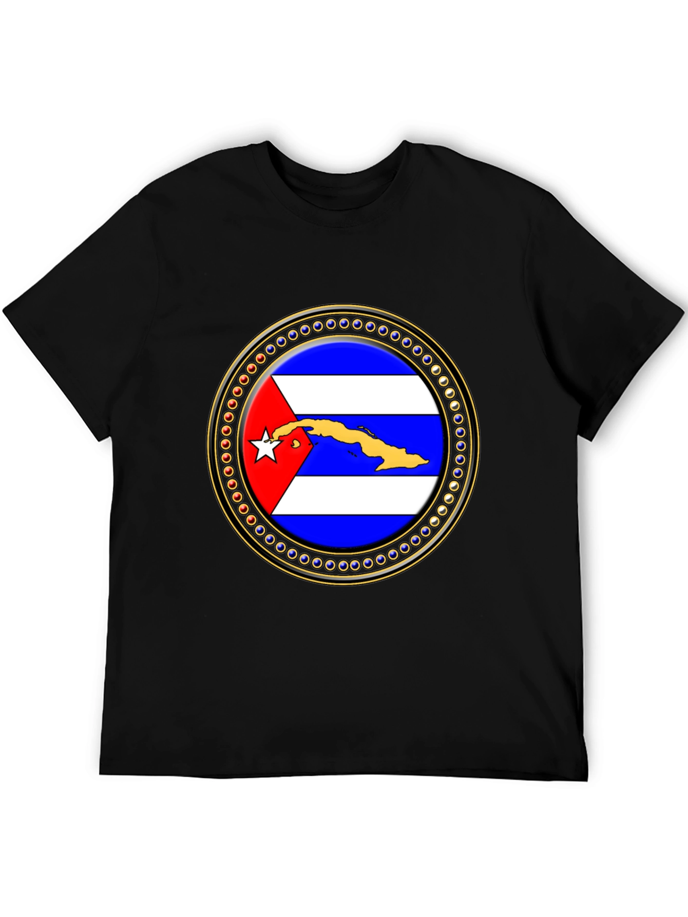 Cuba Flag Emblem Graphic T-Shirt