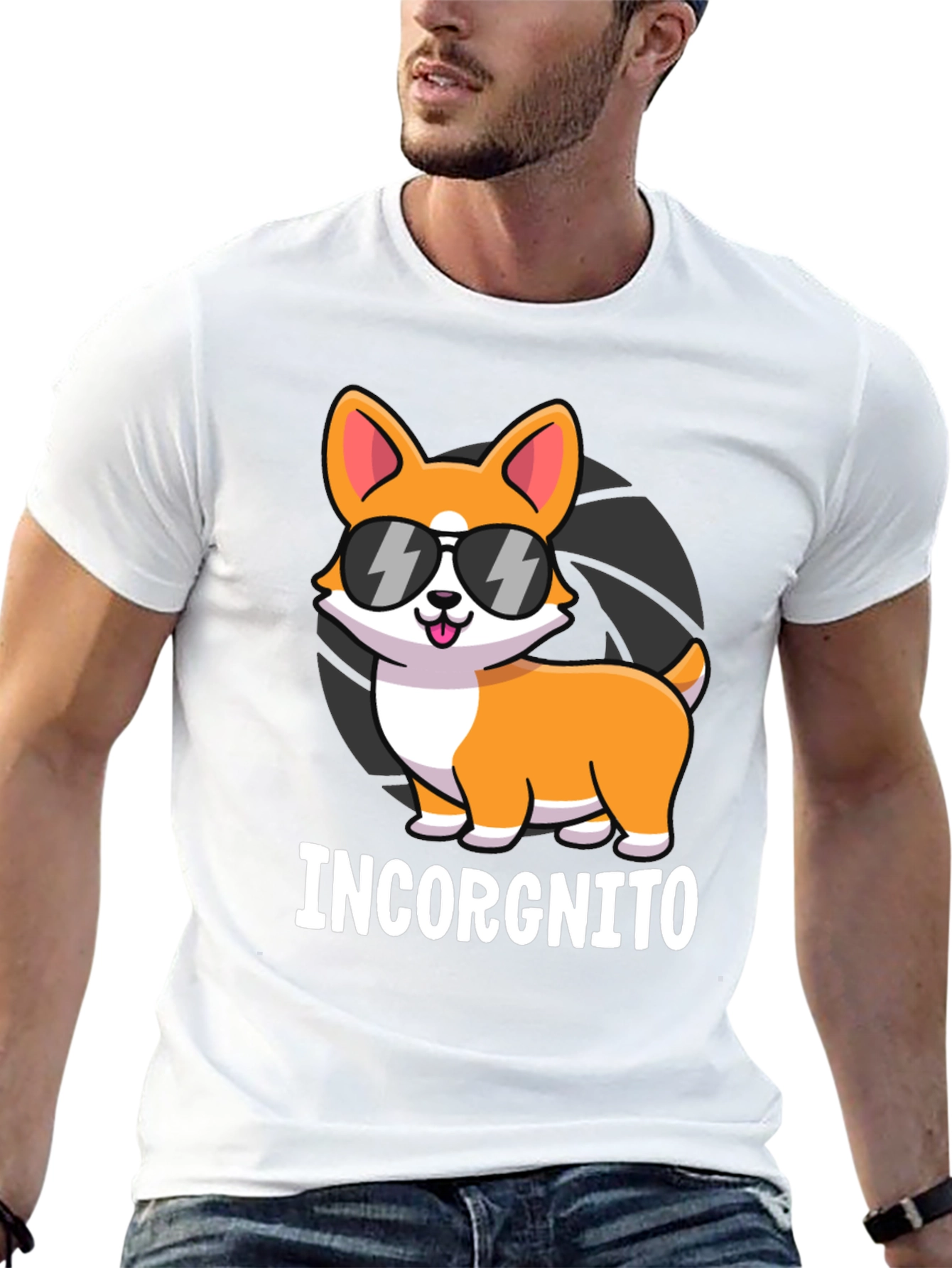 Incorgnito Corgi Graphic T-Shirt