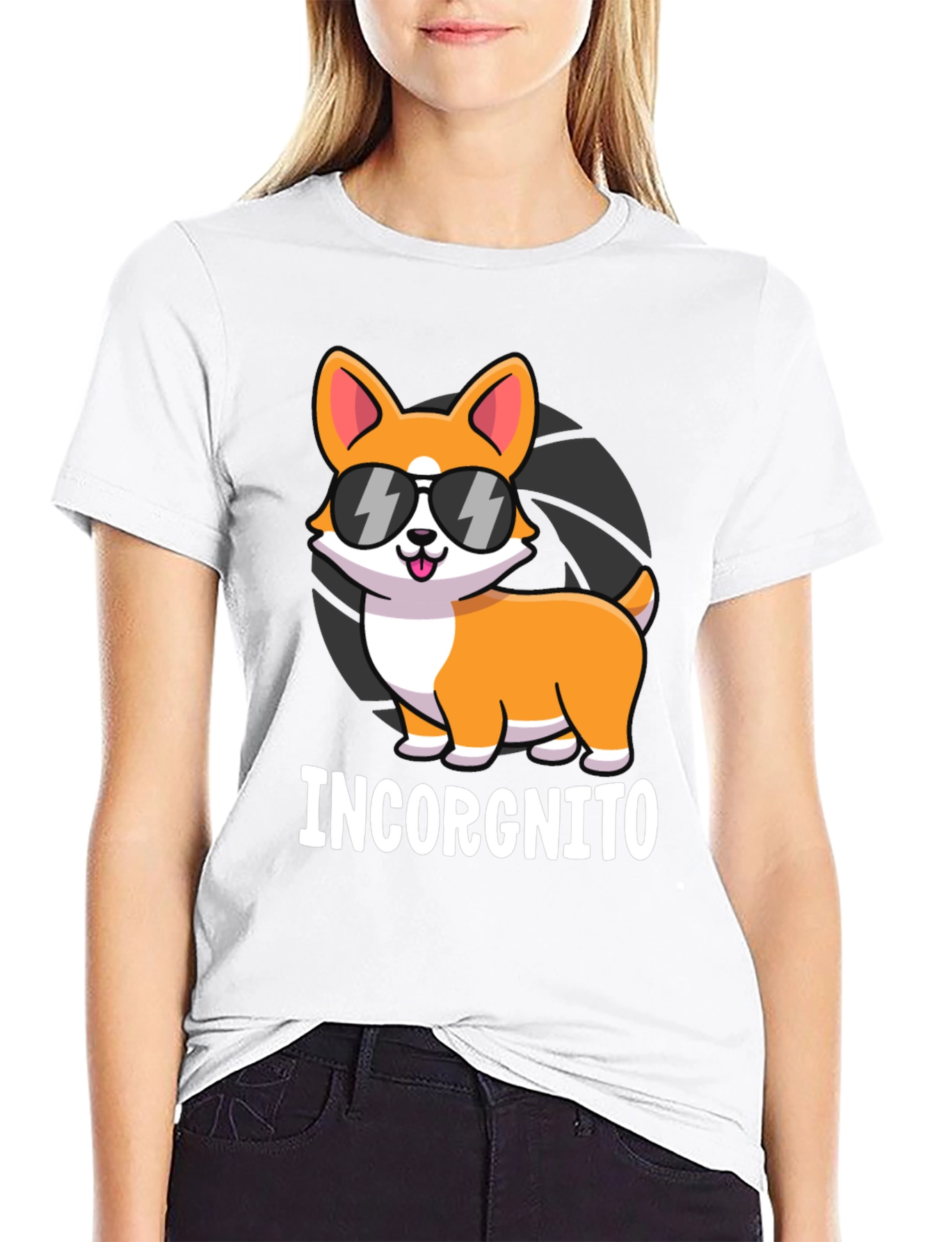 Incorgnito Corgi Graphic T-Shirt