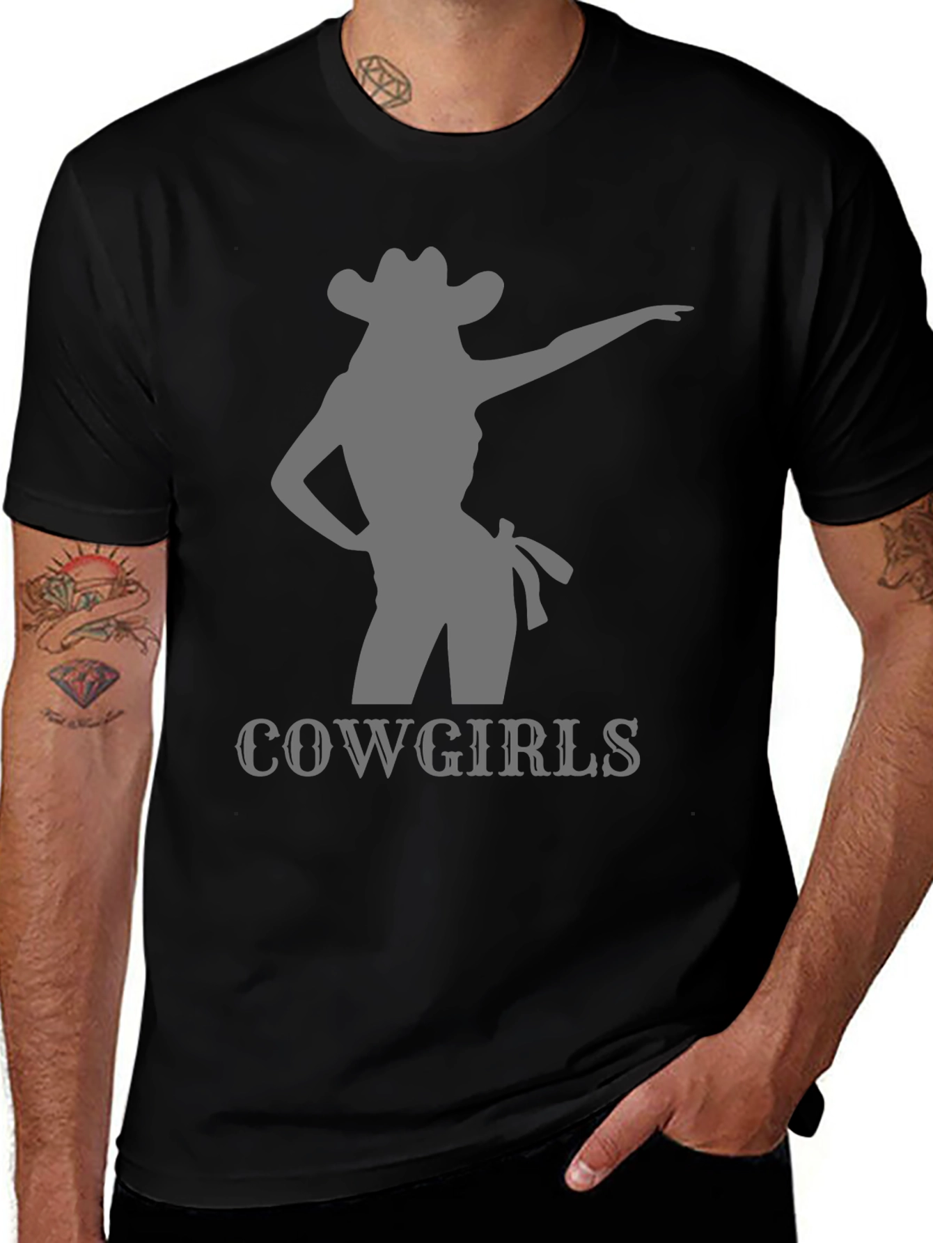 Cowgirls Graphic Tee - Western Style Black T-Shirt