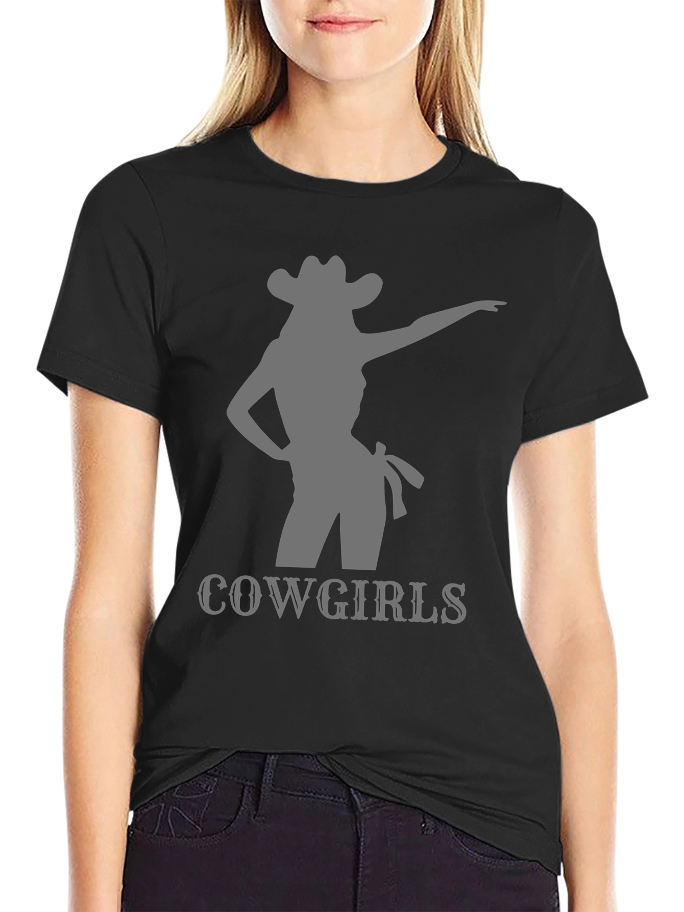 Cowgirls Graphic Tee - Western Style Black T-Shirt