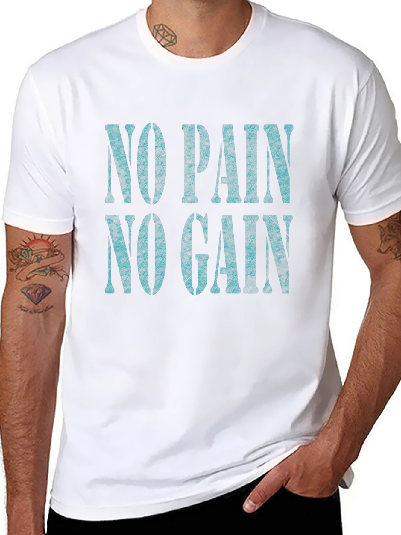 No Pain No Gain Black Graphic Tee