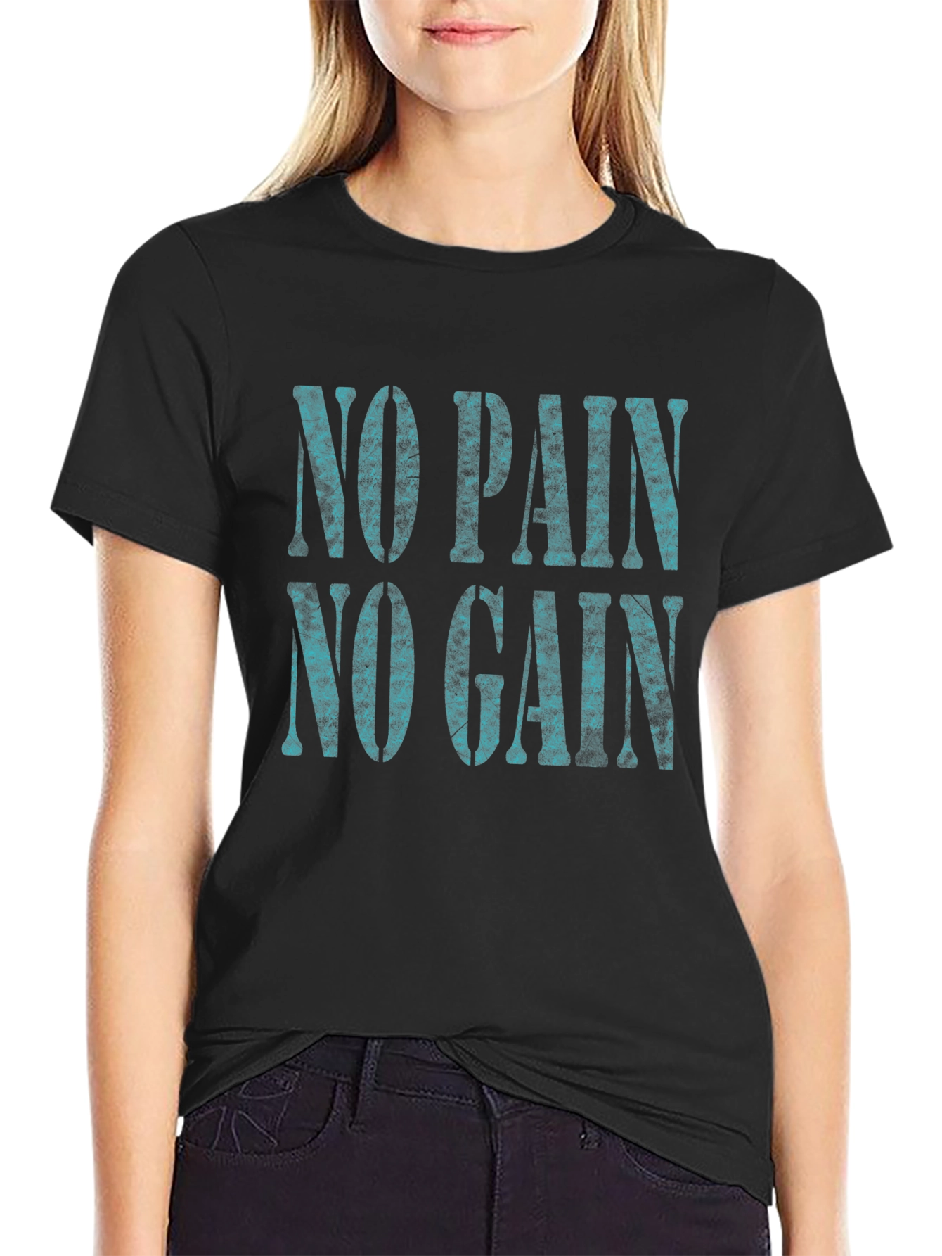 No Pain No Gain Black Graphic Tee