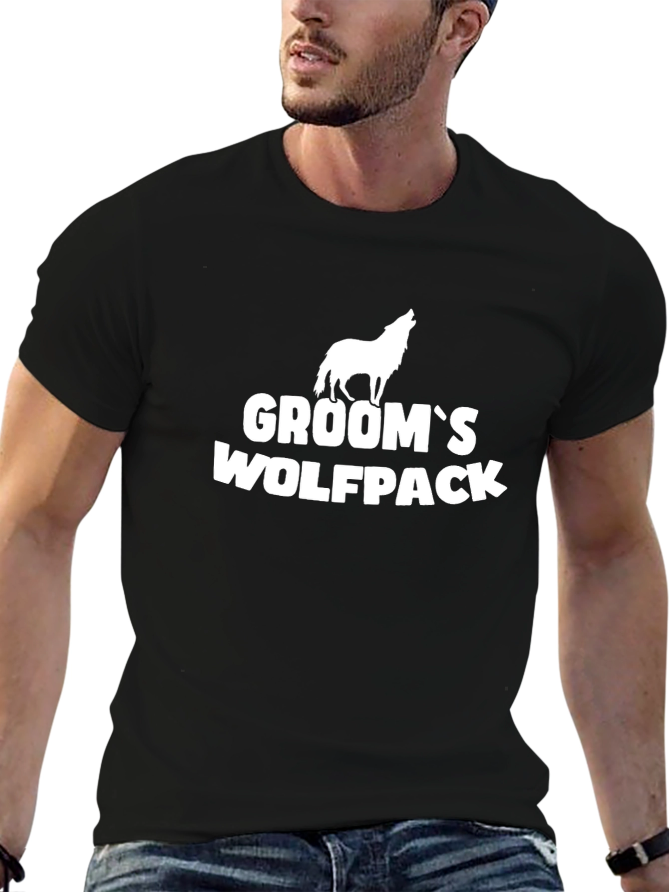 Grooms Wolfpack Black T-Shirt