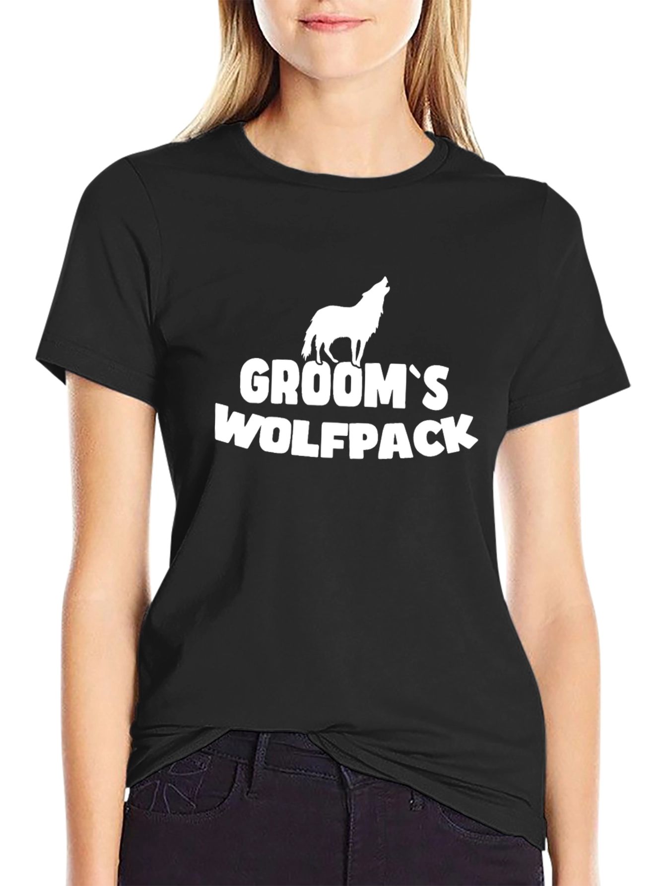 Grooms Wolfpack Black T-Shirt