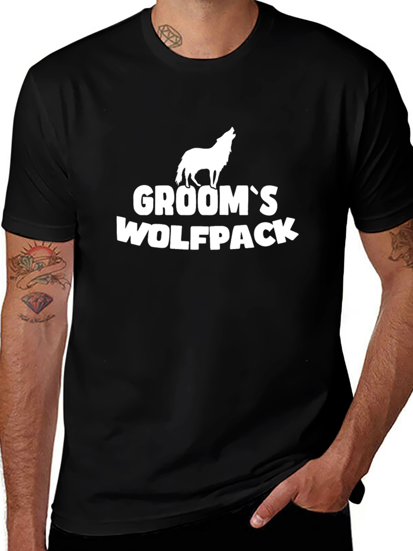 Grooms Wolfpack Black T-Shirt