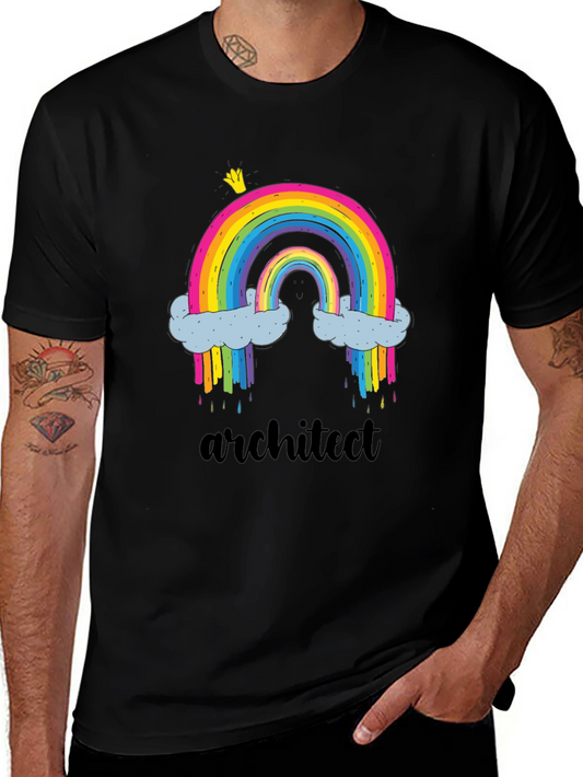 Rainbow Architect Graphic Tee - Quirky & Colorful!