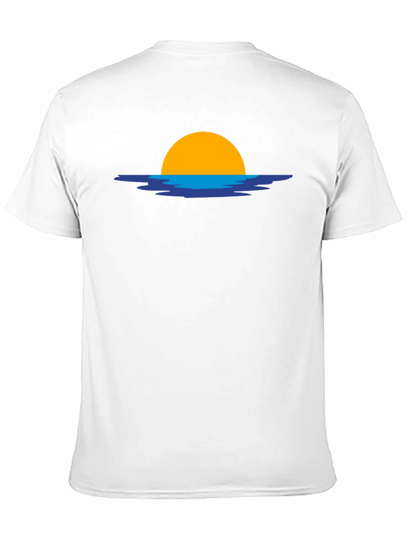 Sunset Graphic Tee - Black Cotton Casual T-Shirt