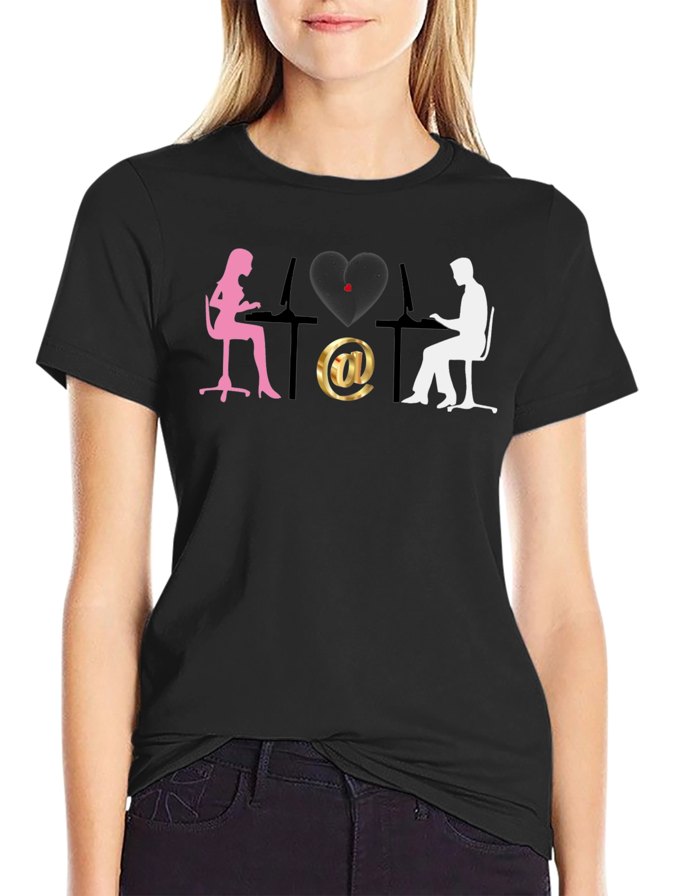 Online Dating Graphic Tee - Unisex Black T-Shirt