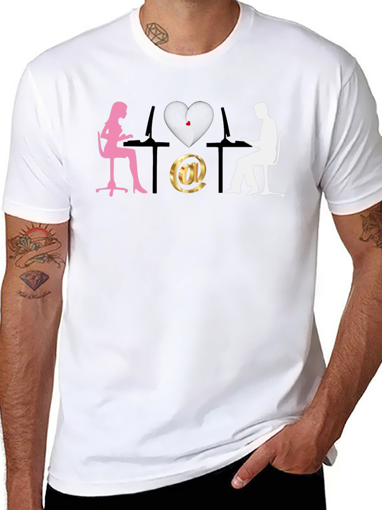 Online Dating Graphic Tee - Unisex Black T-Shirt