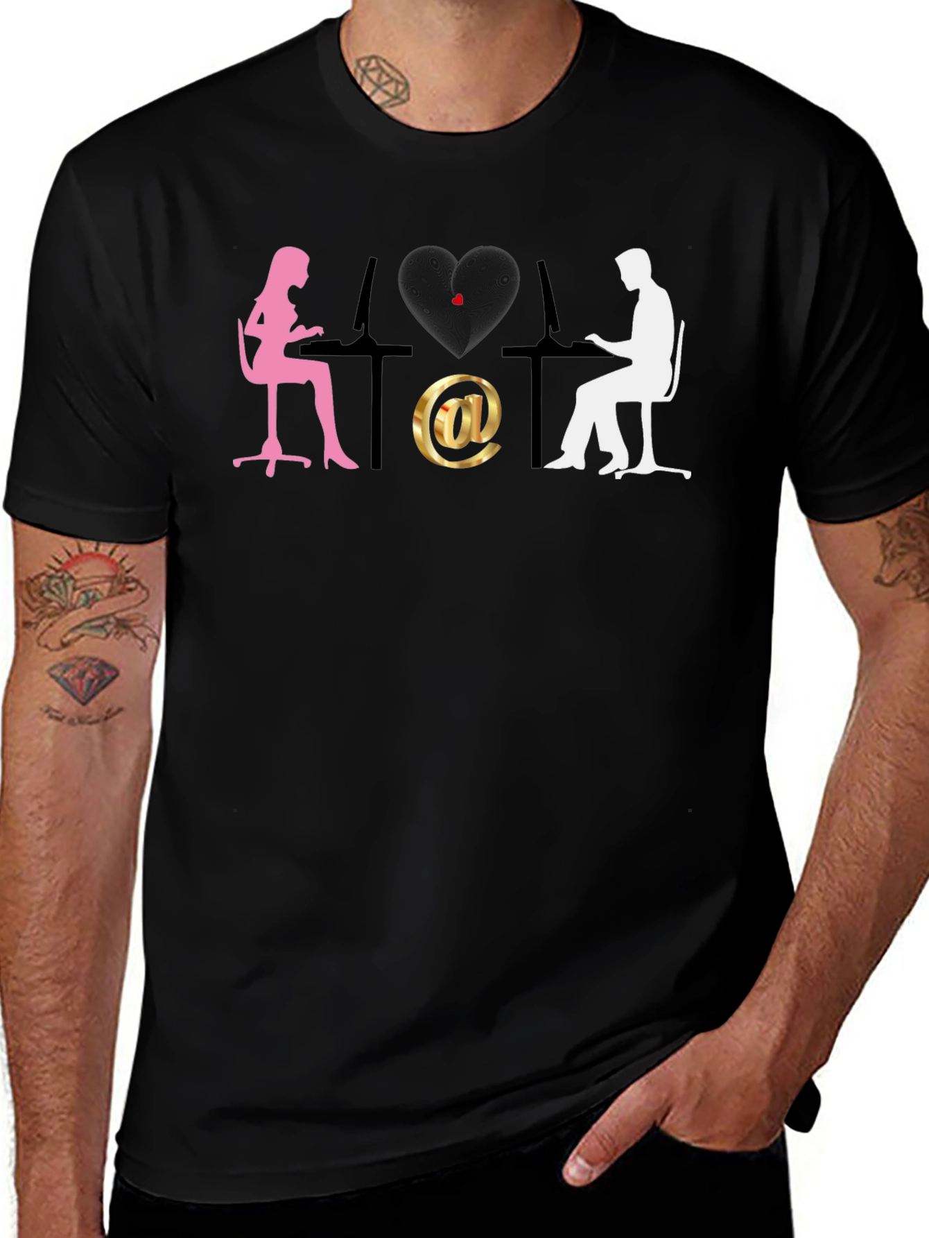 Online Dating Graphic Tee - Unisex Black T-Shirt