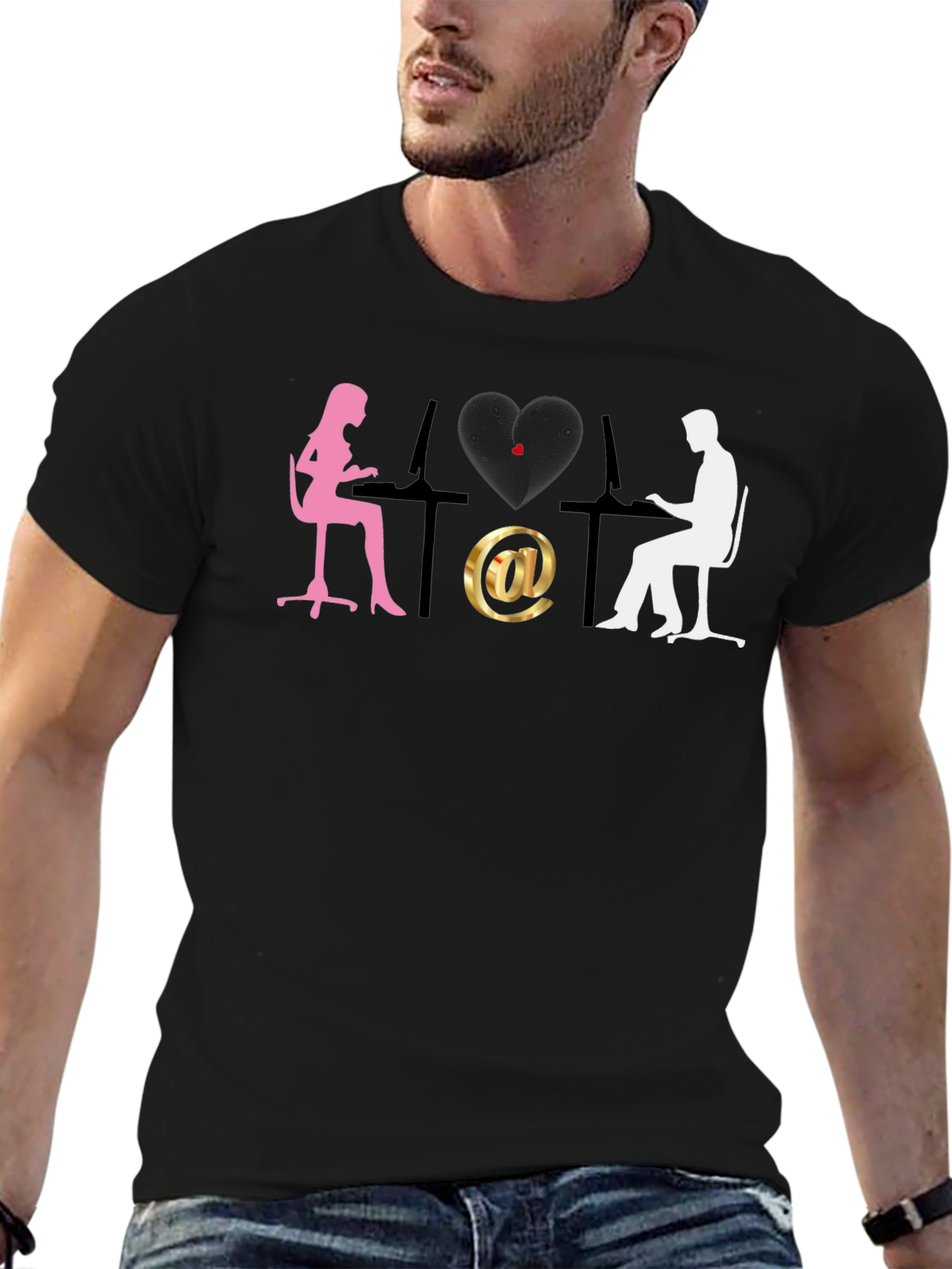Online Dating Graphic Tee - Unisex Black T-Shirt