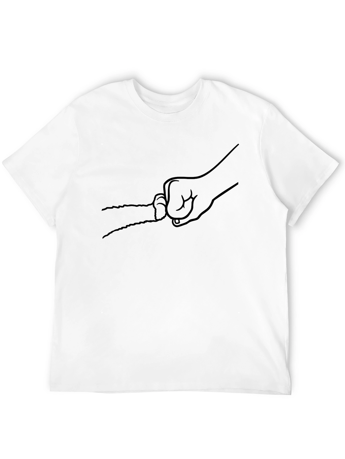 Fist Bump Graphic Tee - Black Casual T-Shirt