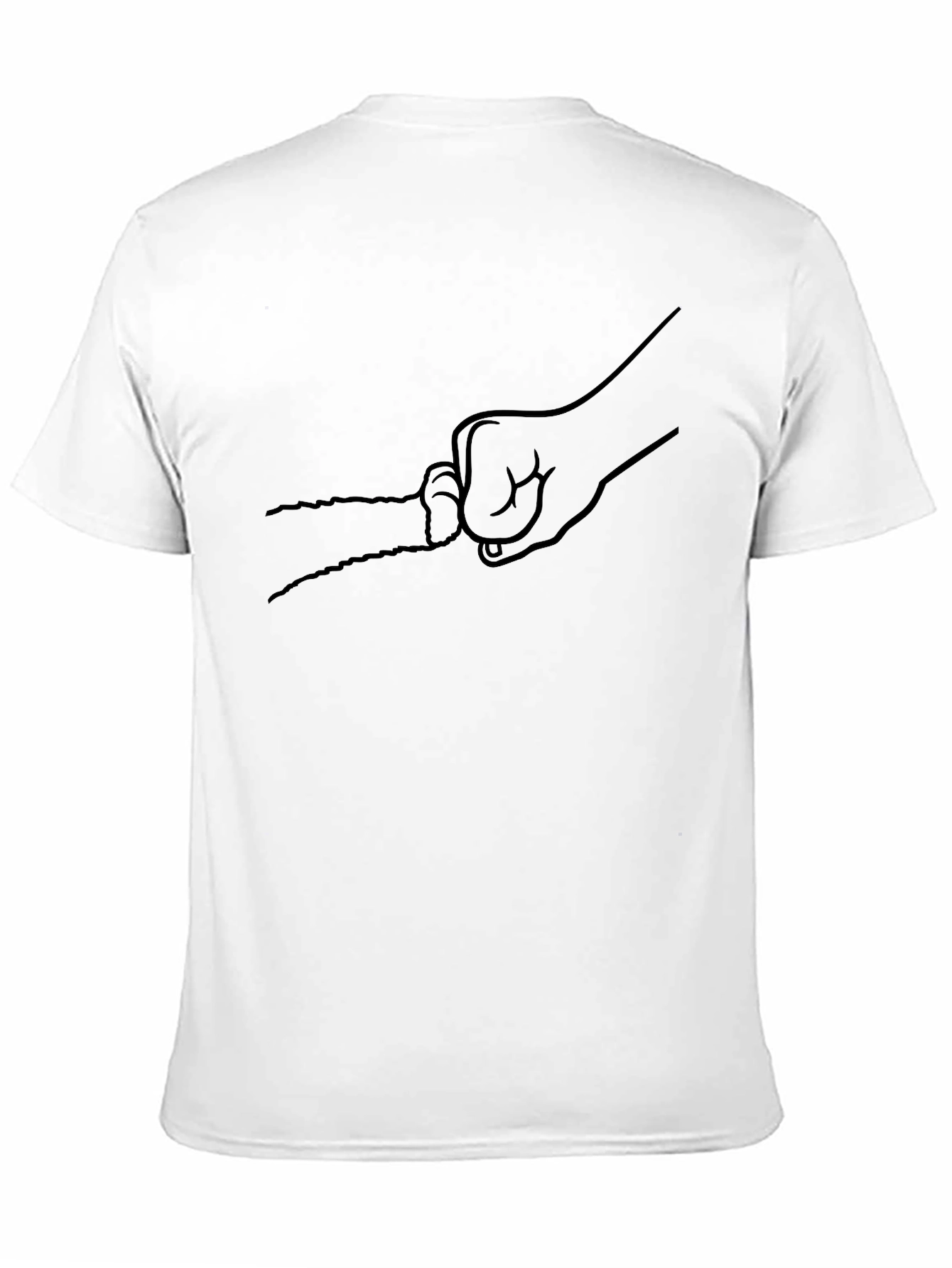 Fist Bump Graphic Tee - Black Casual T-Shirt