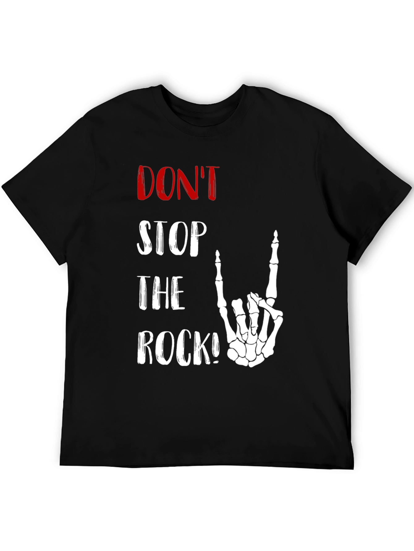 Dont Stop the Rock Skeleton Hand T-Shirt