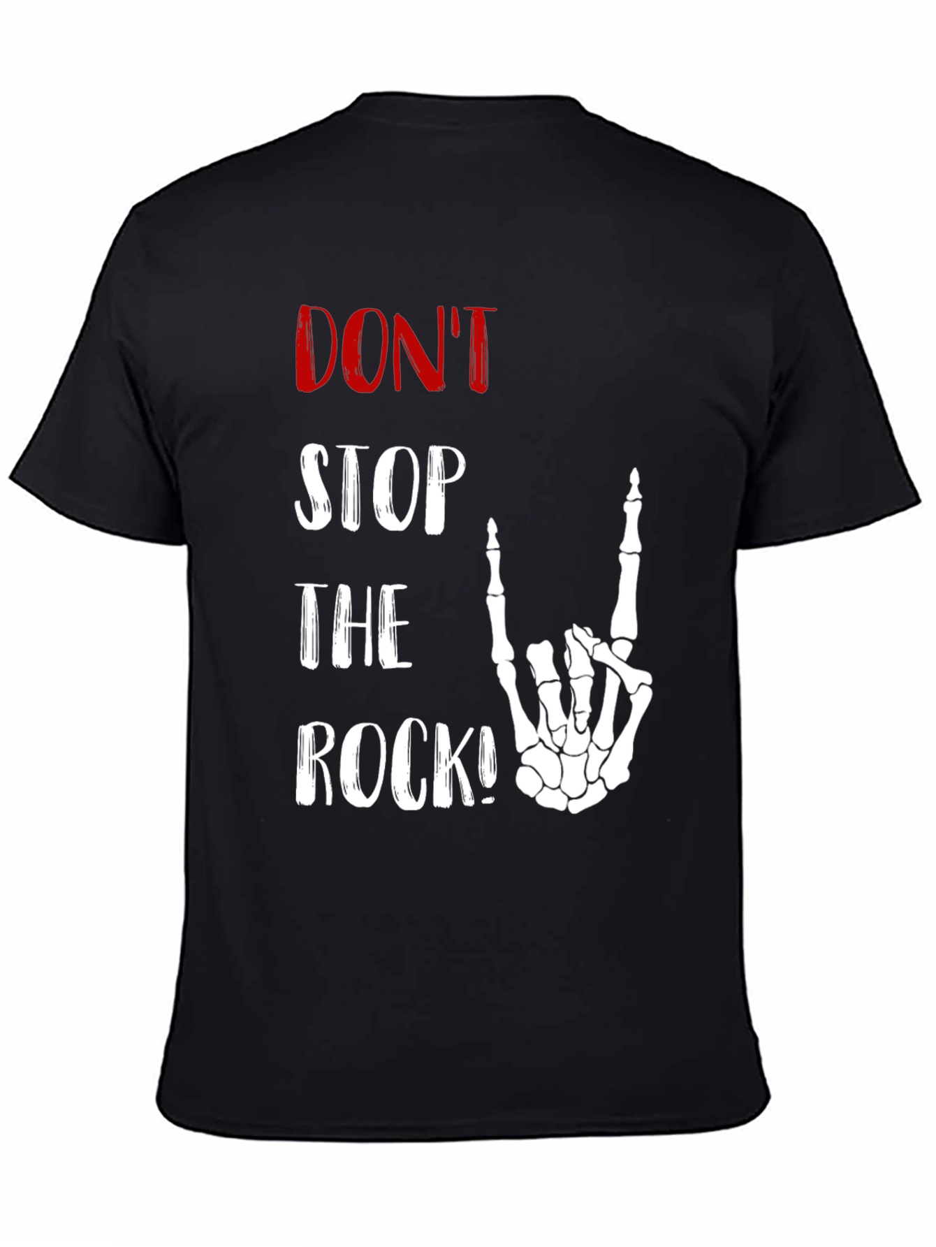 Dont Stop the Rock Skeleton Hand T-Shirt