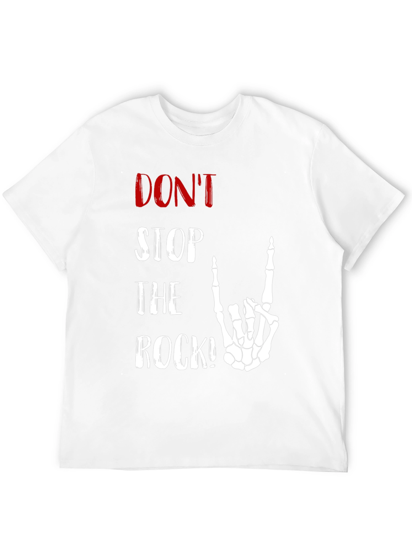 Dont Stop the Rock Skeleton Hand T-Shirt