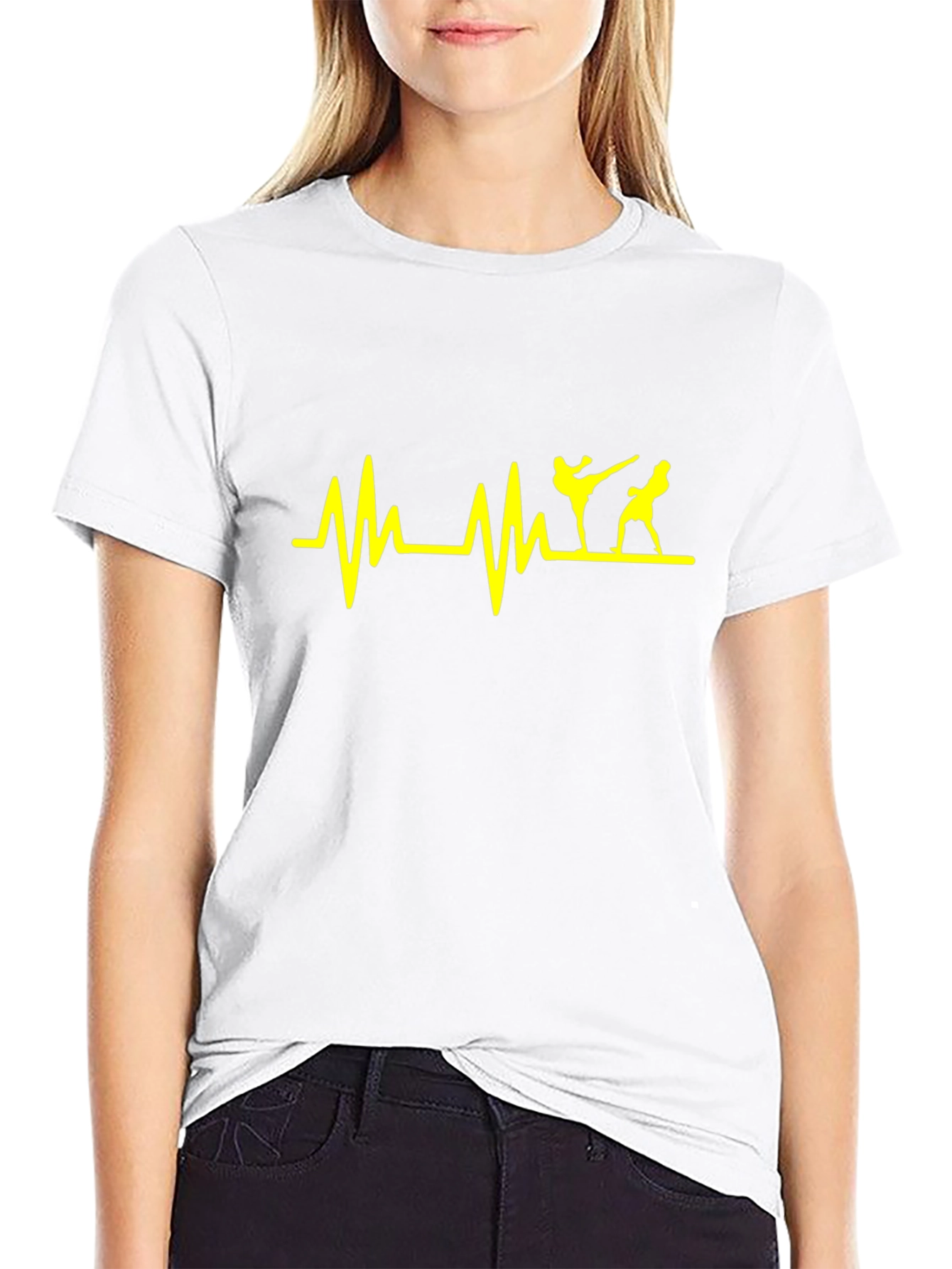Martial Arts Heartbeat T-Shirt - Black
