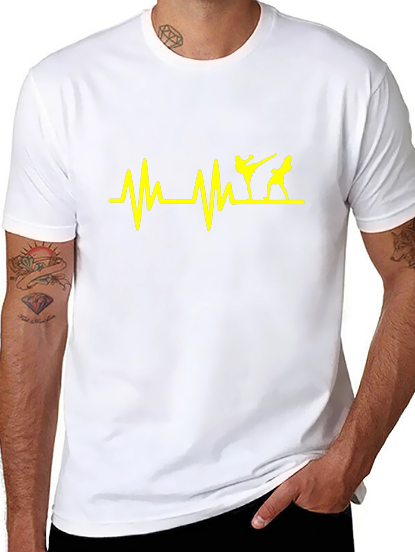 Martial Arts Heartbeat T-Shirt - Black
