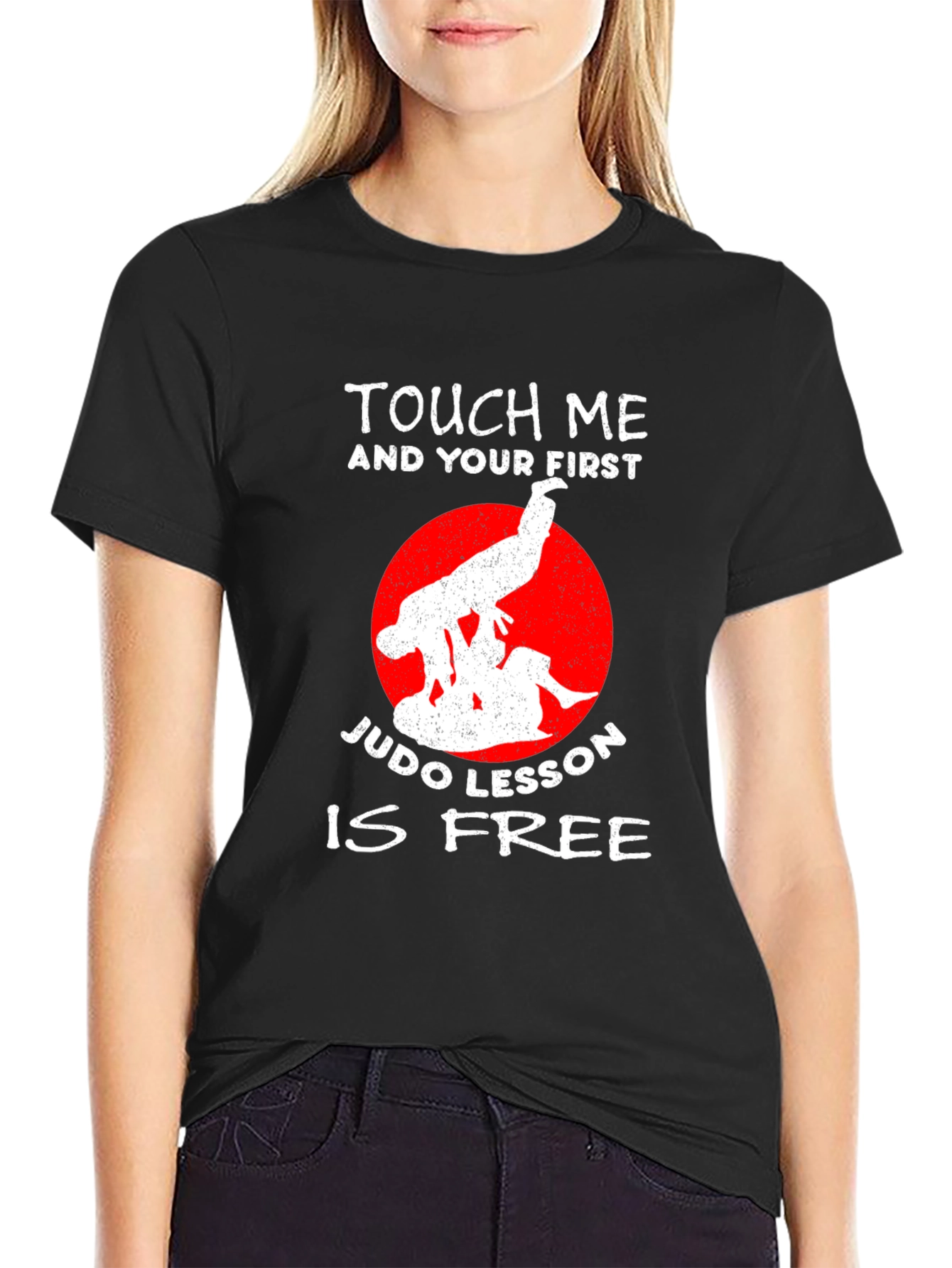 Funny Judo Lesson Free Black T-Shirt