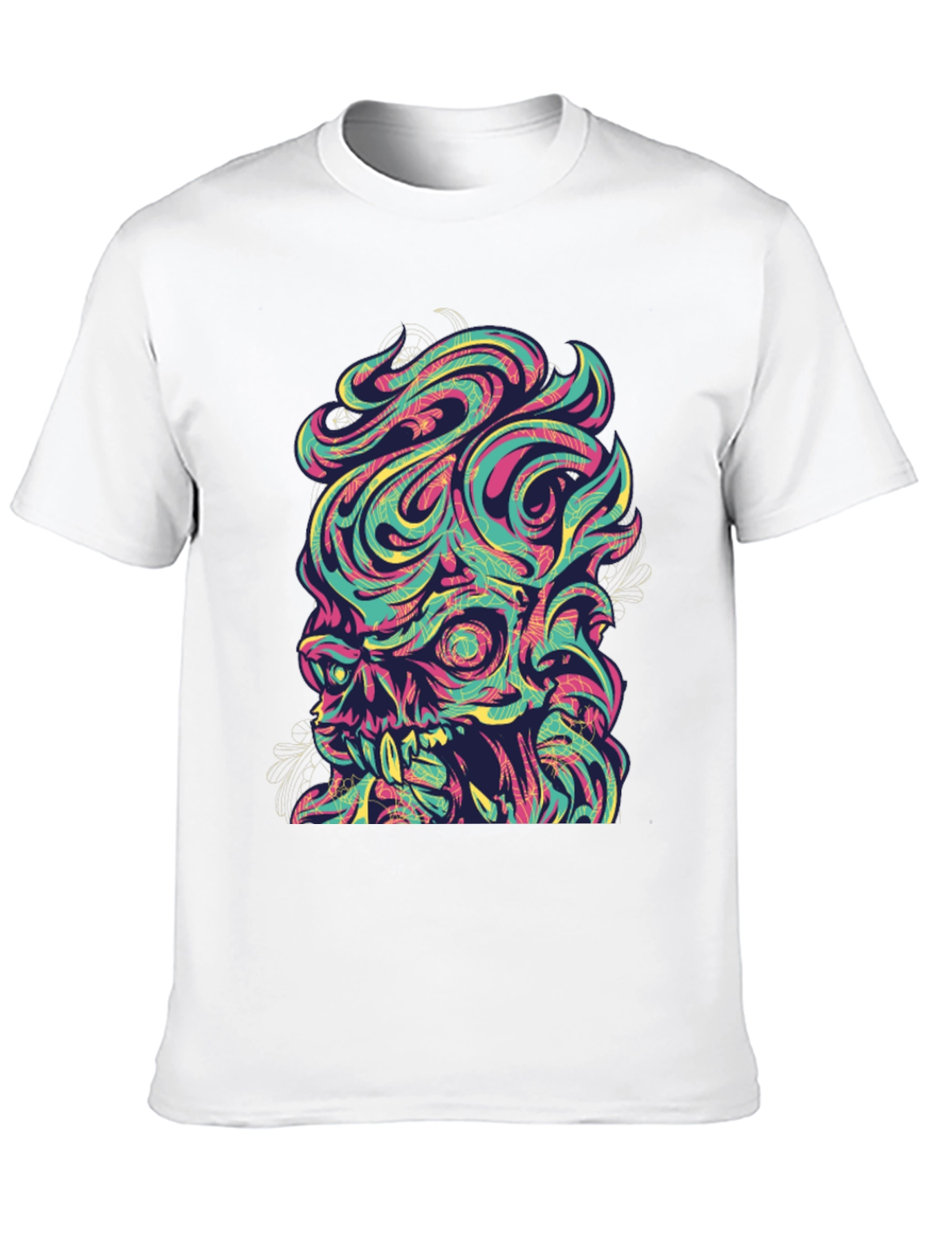 Psychedelic Skull Graphic T-Shirt