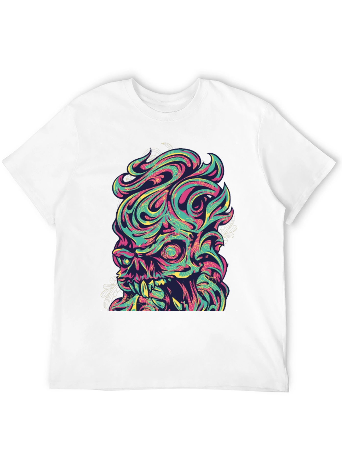 Psychedelic Skull Graphic T-Shirt