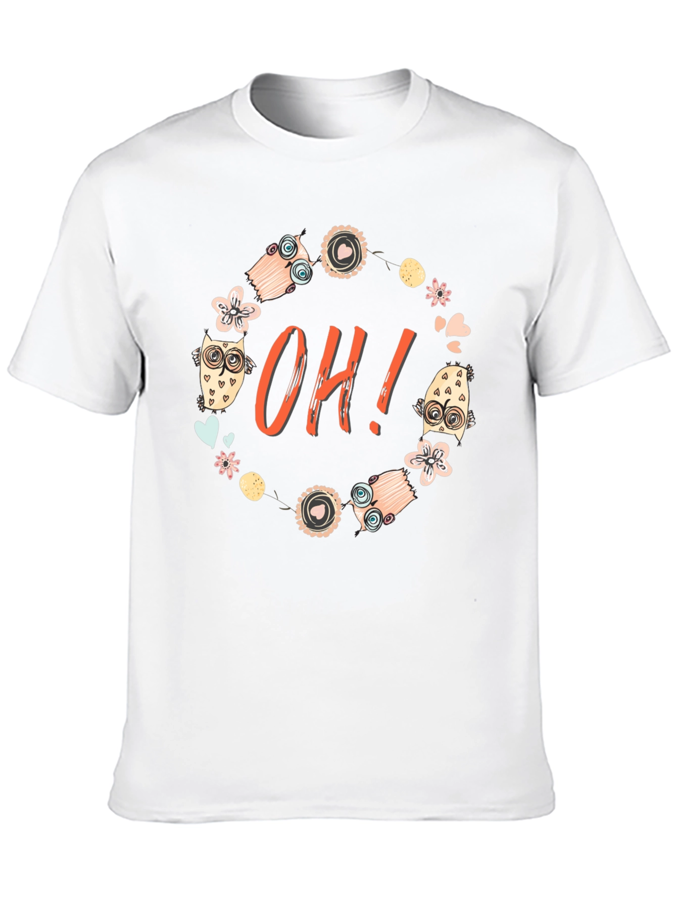 OH! Owl T-Shirt - Whimsical Graphic Tee