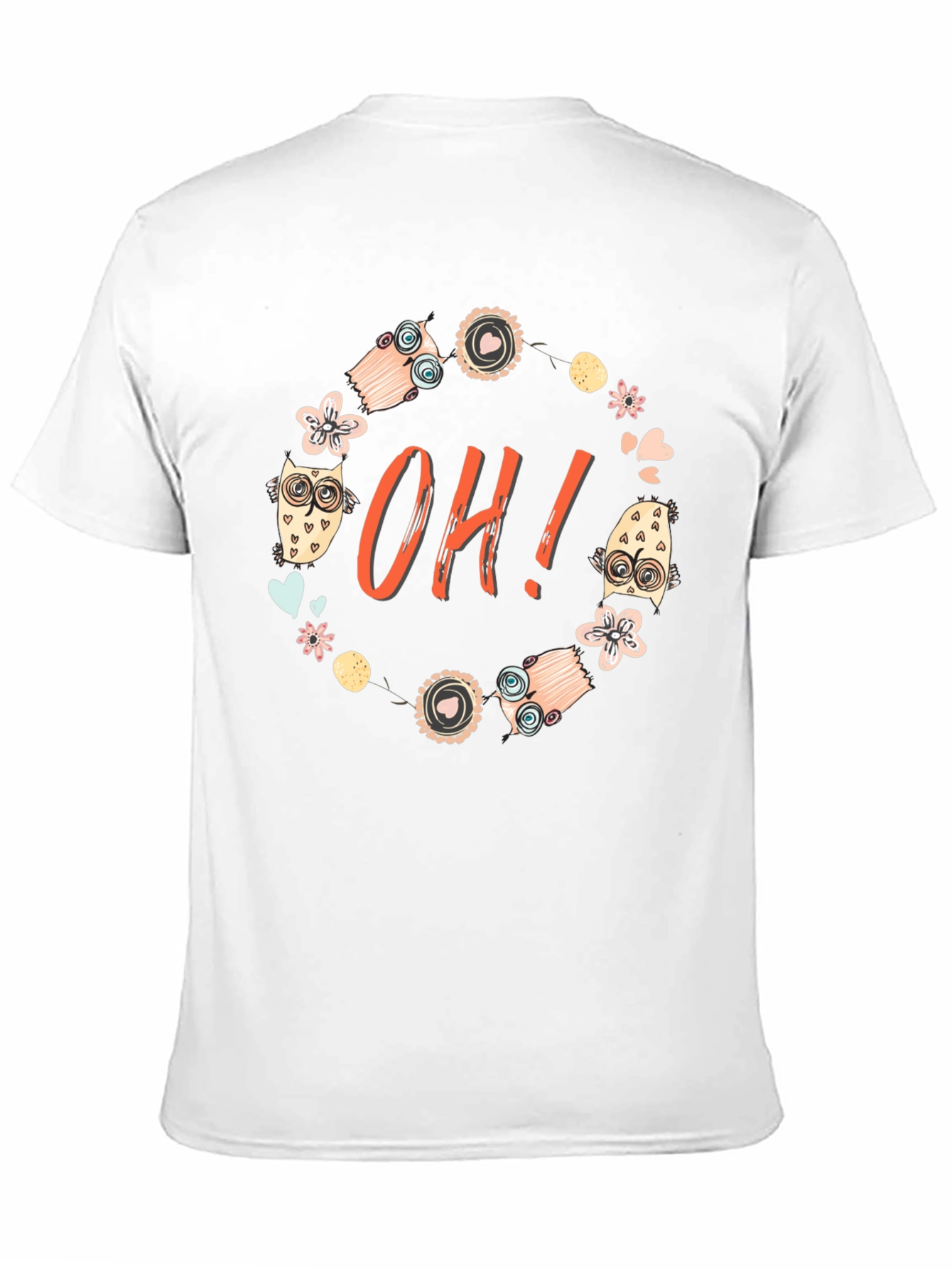 OH! Owl T-Shirt - Whimsical Graphic Tee