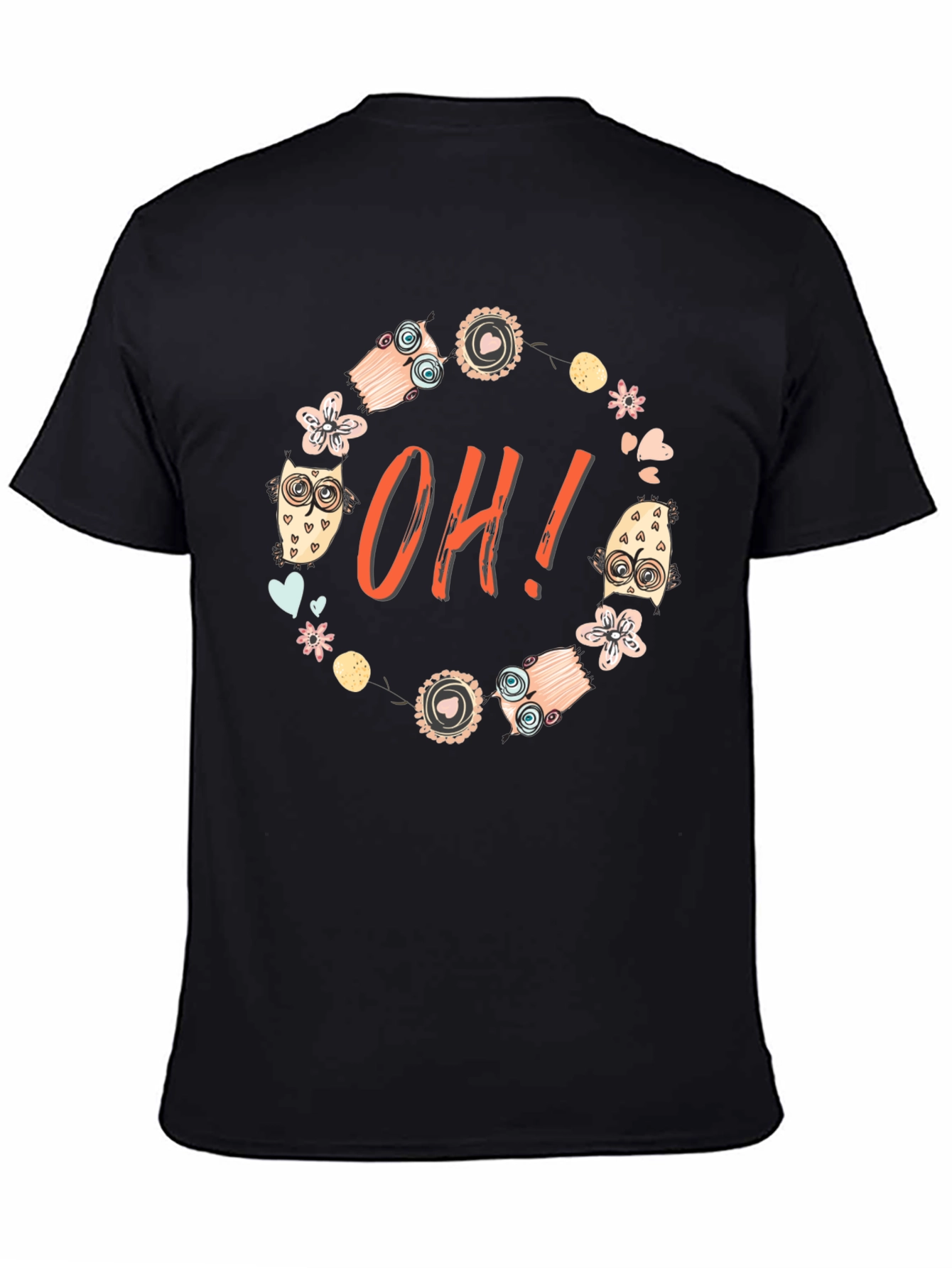 OH! Owl T-Shirt - Whimsical Graphic Tee