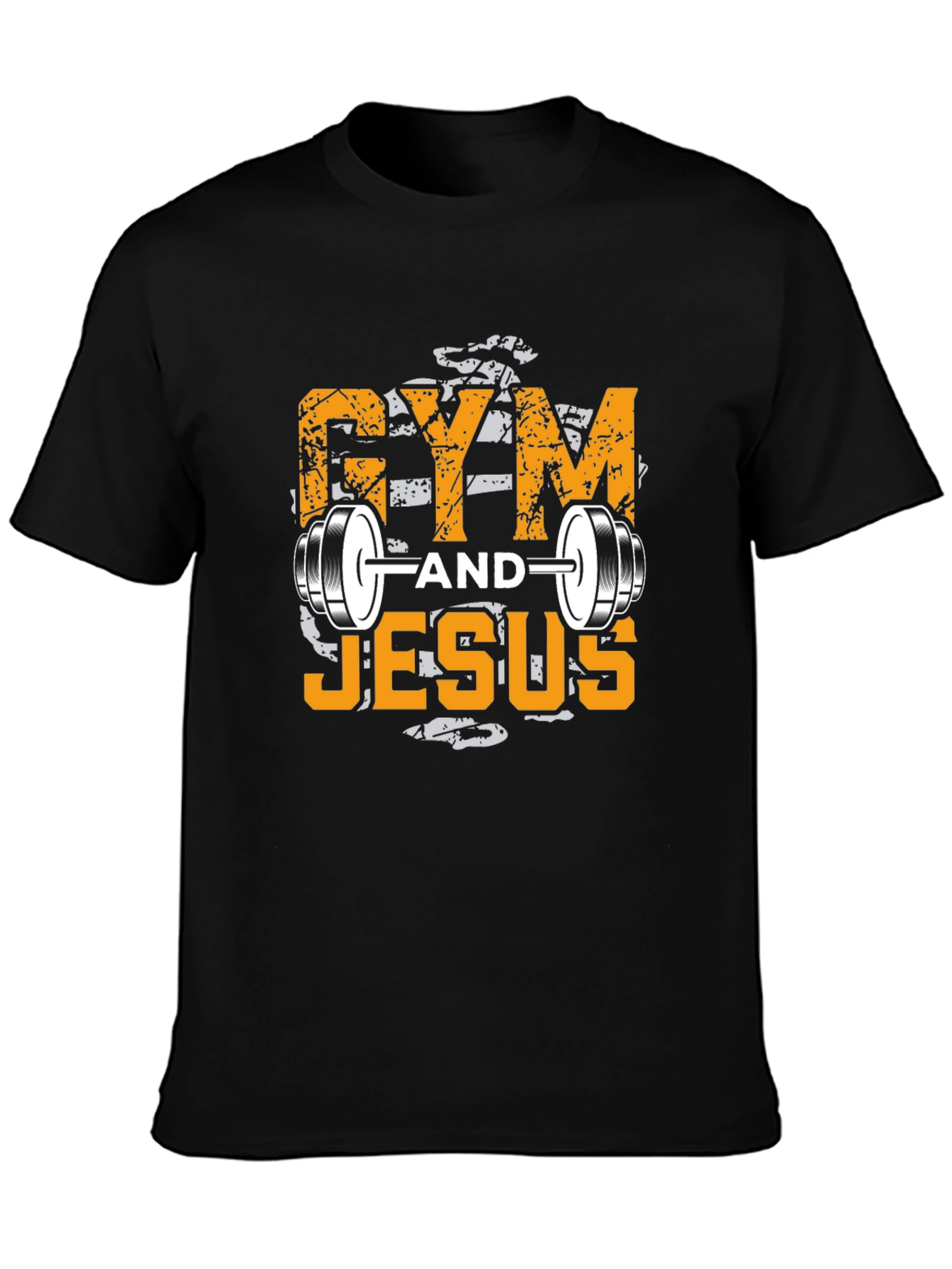 Gym and Jesus Graphic T-Shirt
