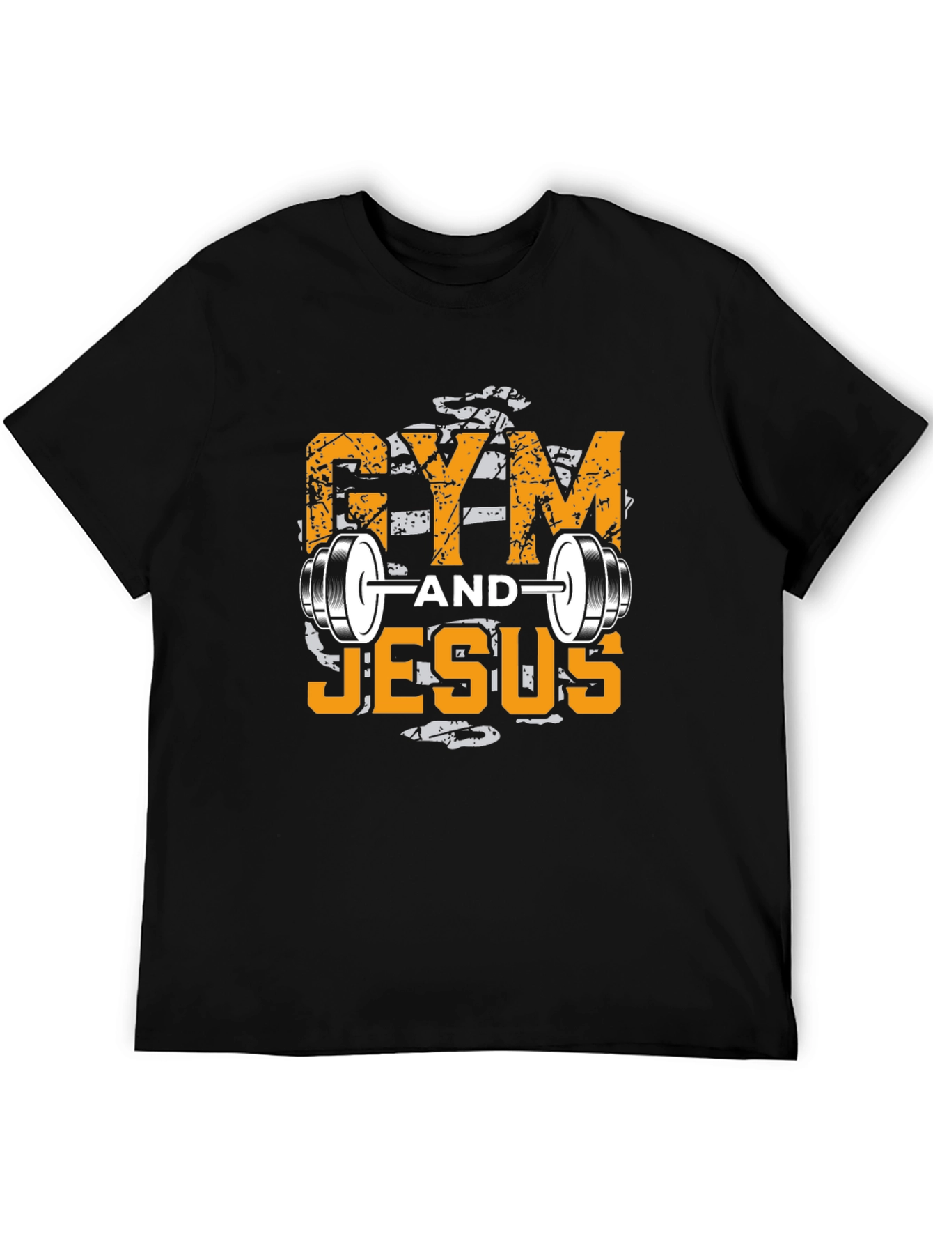 Gym and Jesus Graphic T-Shirt